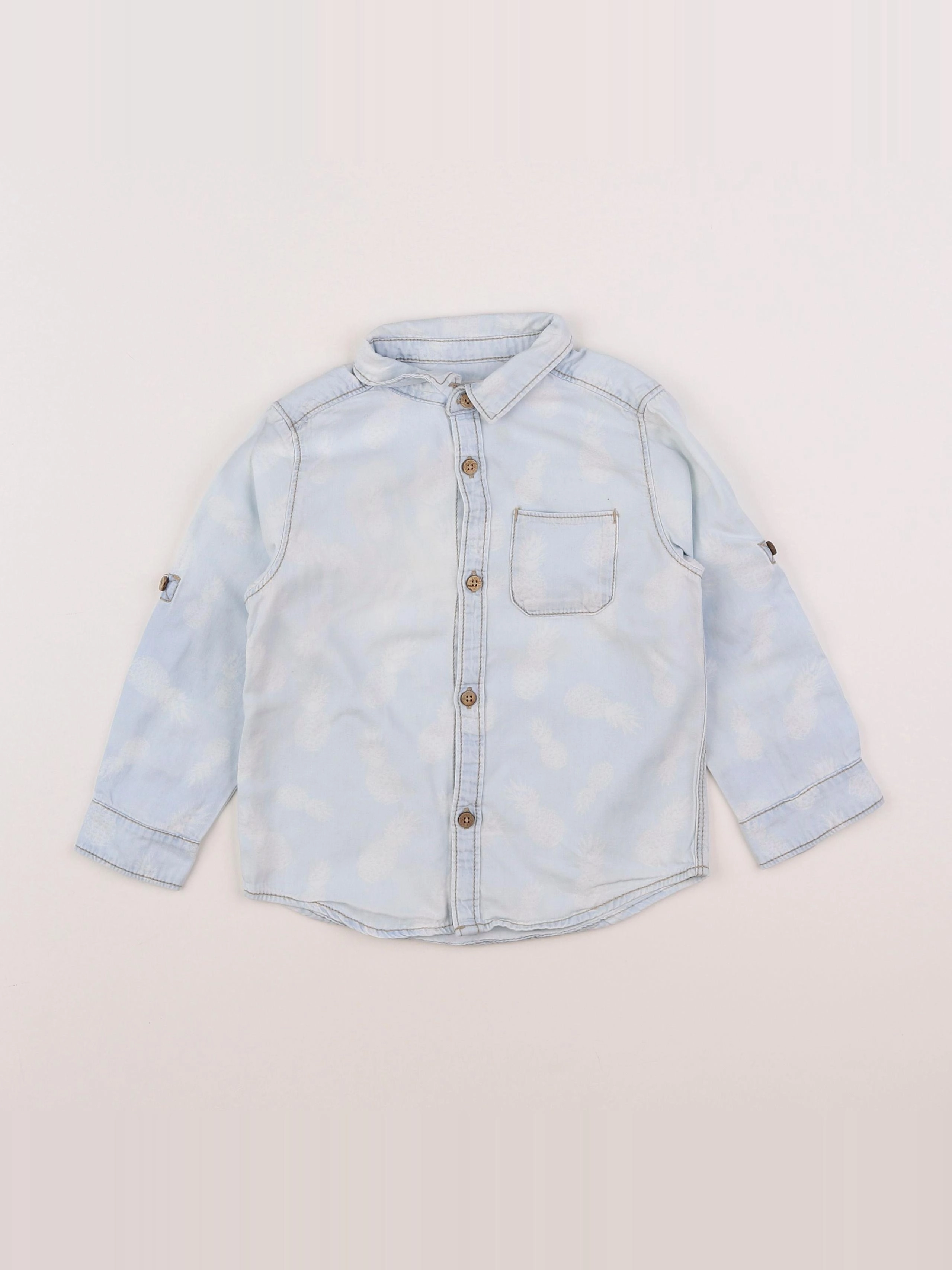 Zara - chemise bleu - 2/3 ans