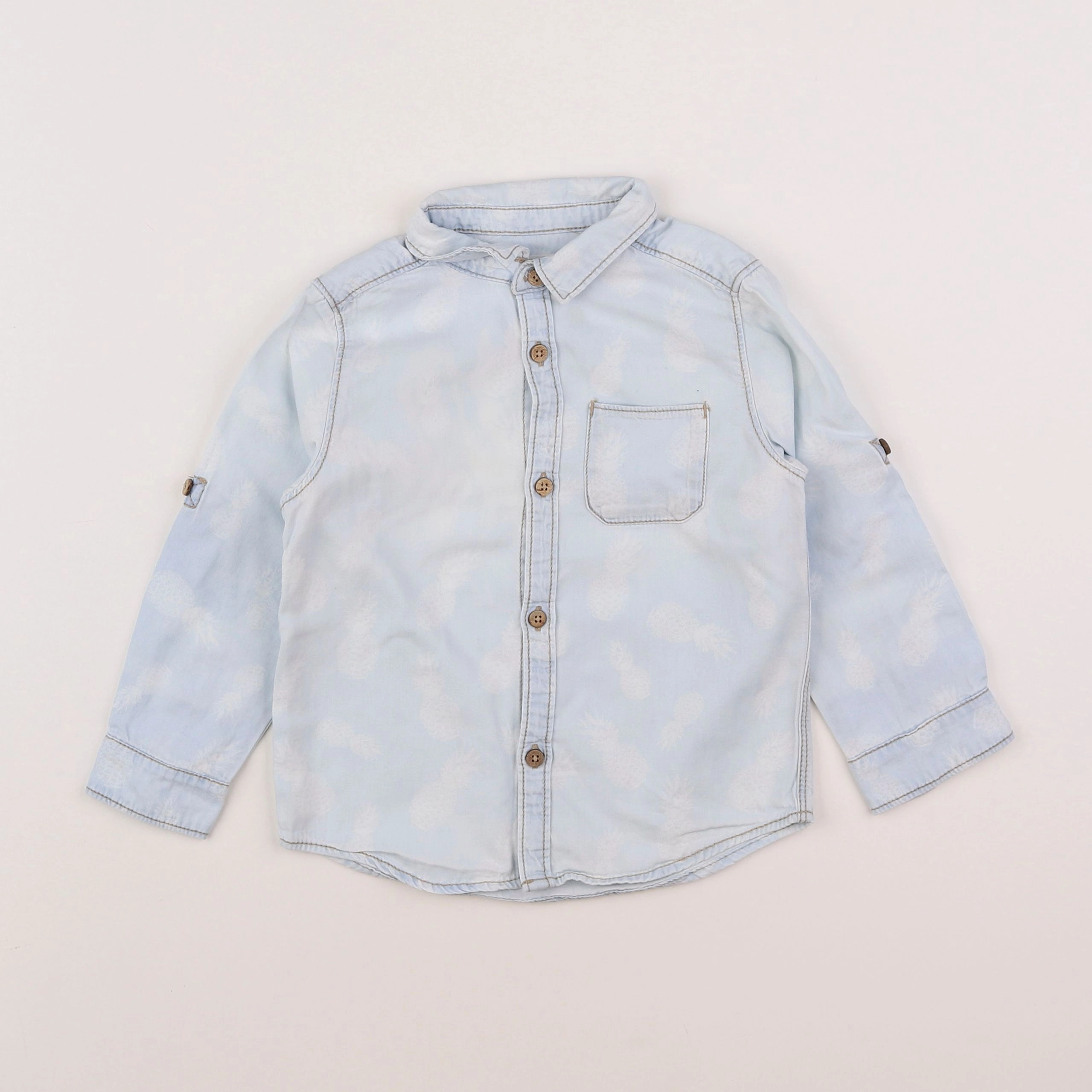 Zara - chemise bleu - 2/3 ans