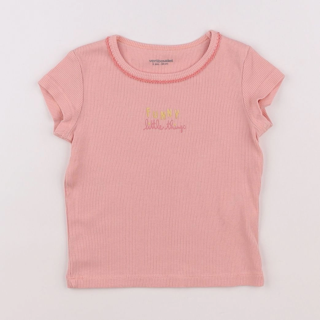 Vertbaudet - maillot de corps rose - 2 ans