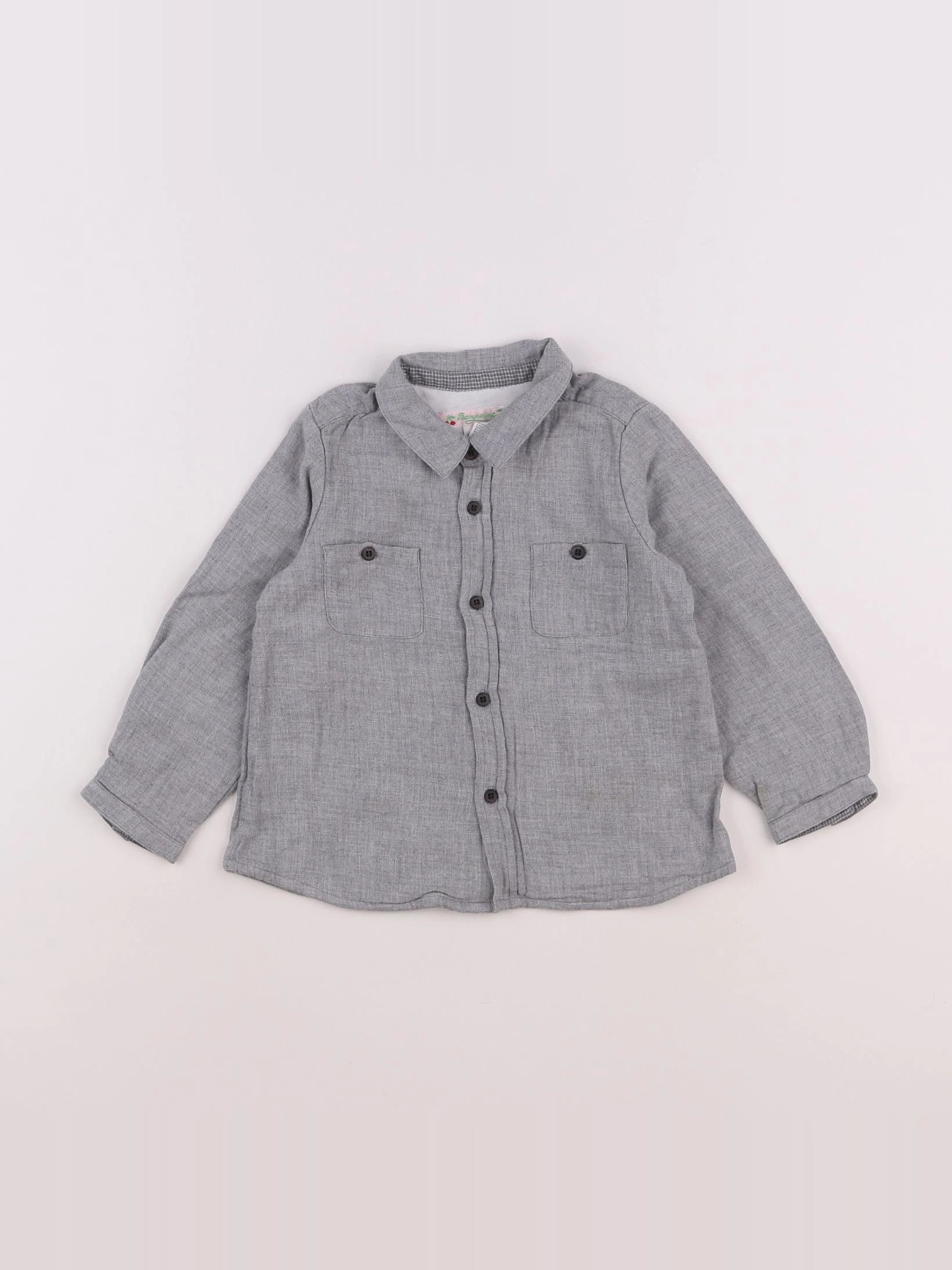 Bonpoint - chemise gris - 2 ans