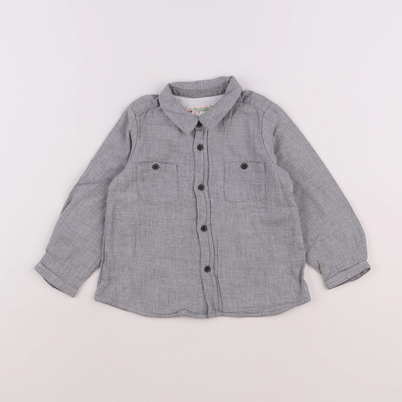 Bonpoint - chemise gris - 2 ans