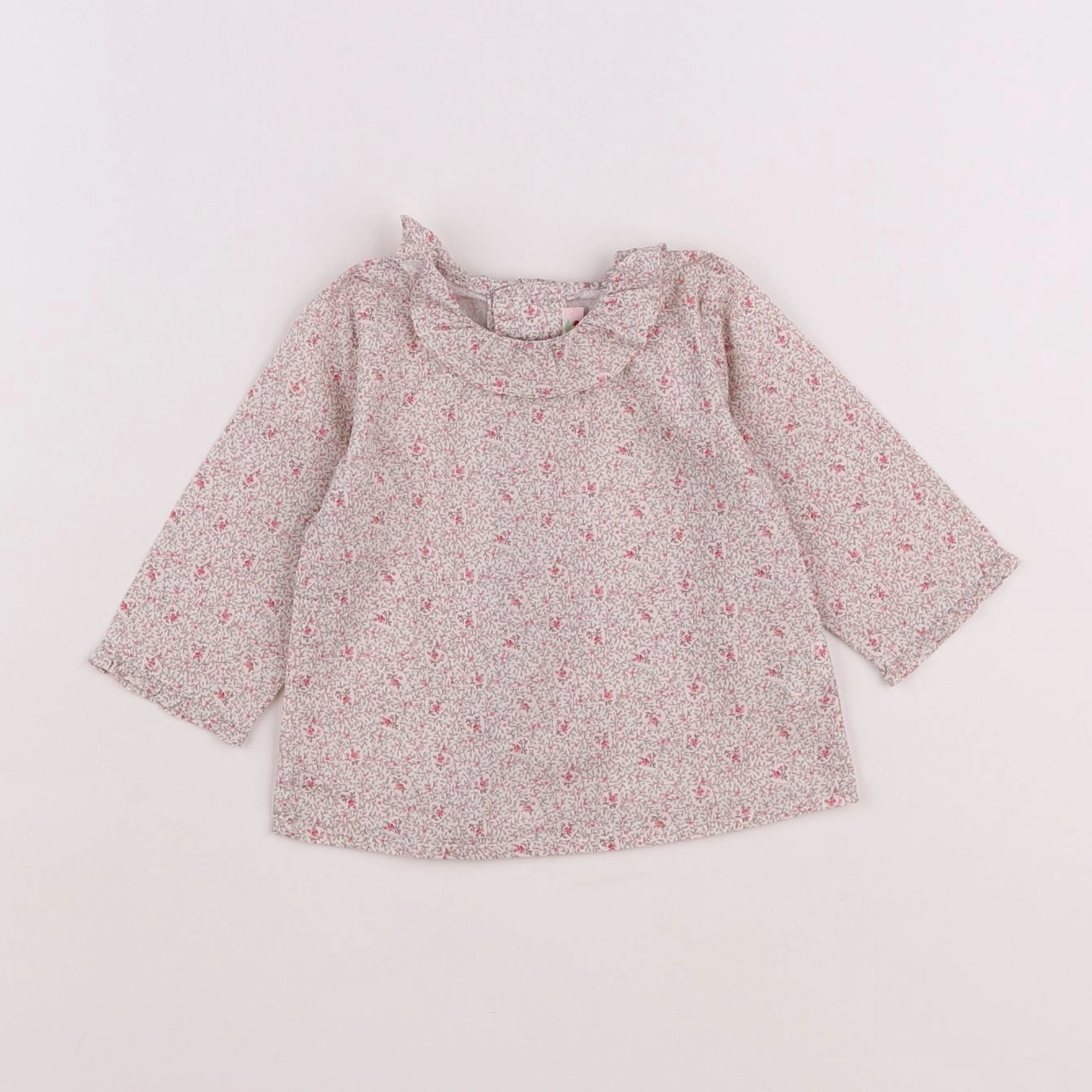 Bonpoint - blouse rose, beige - 6 mois