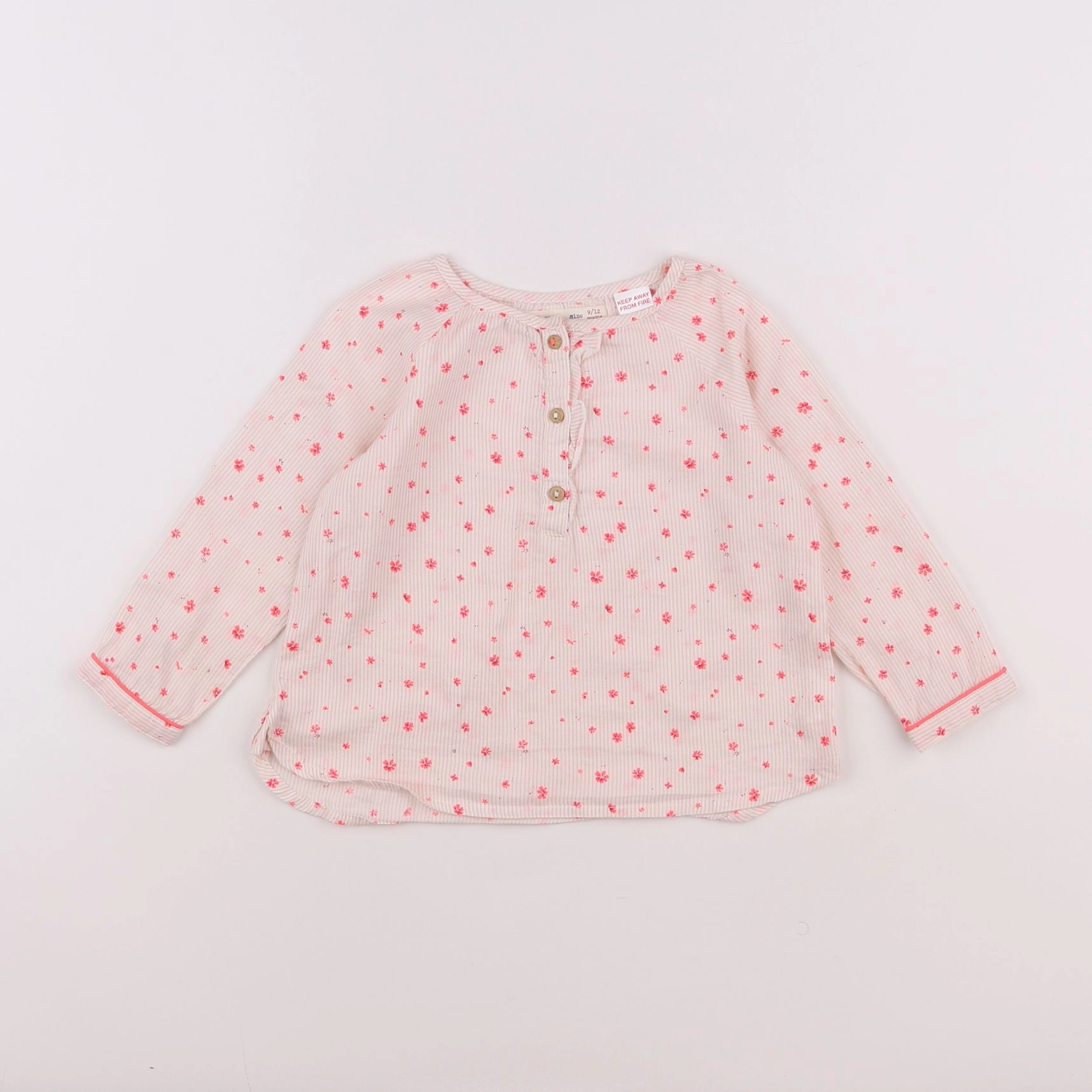 Zara - blouse rose - 9/12 mois