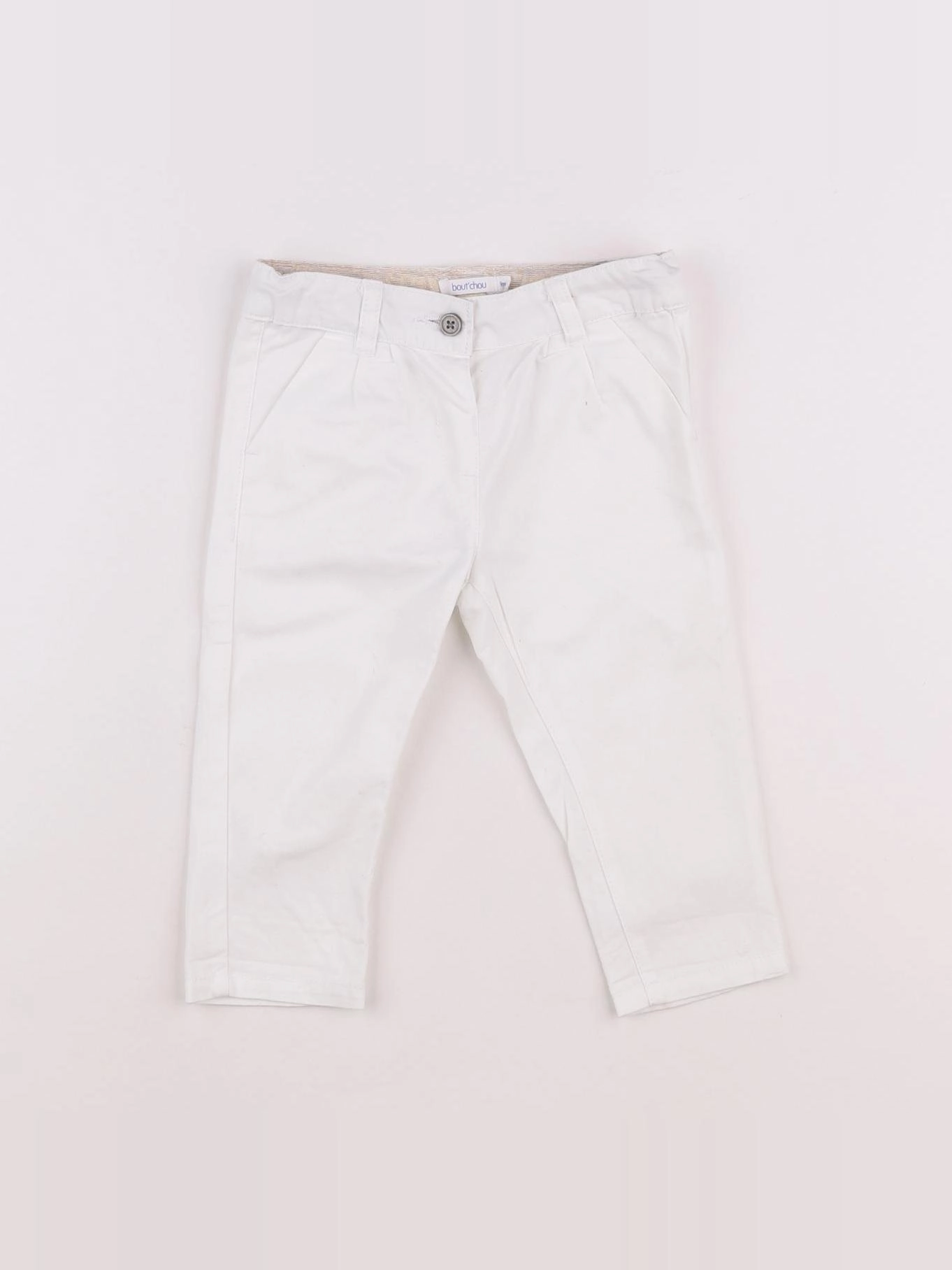 Boutchou - pantalon blanc - 9 mois