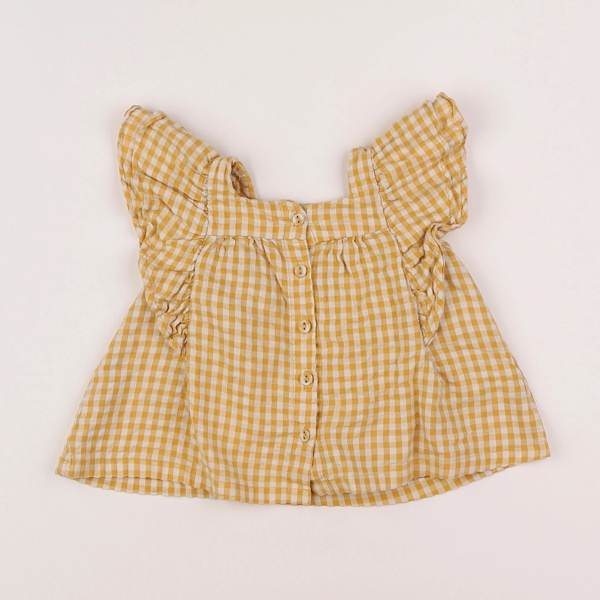 Vertbaudet - blouse jaune - 12 mois