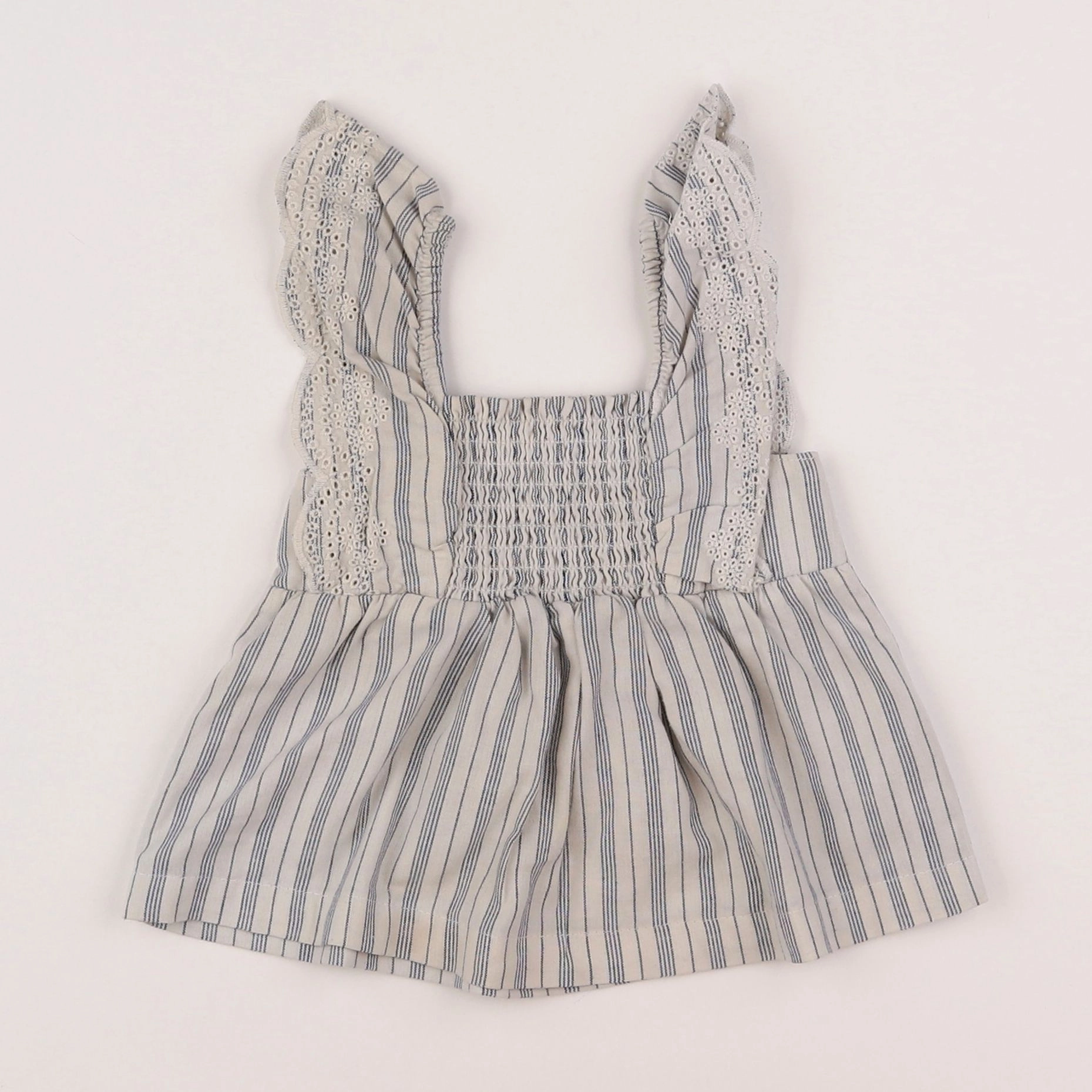 Vertbaudet - blouse bleu - 12 mois