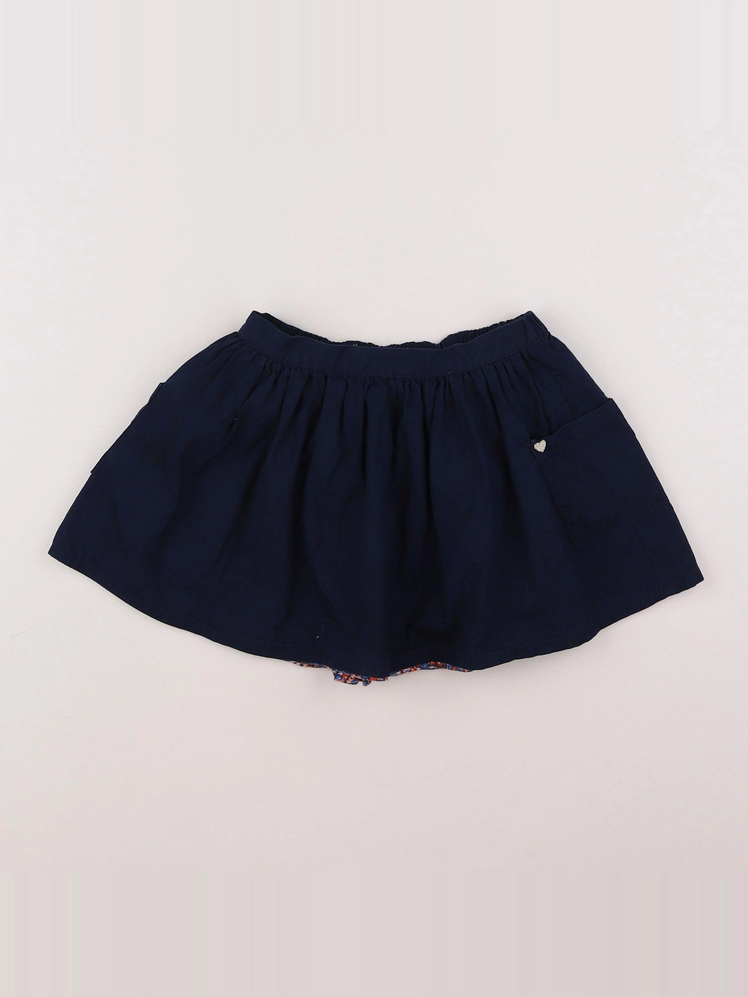 Vertbaudet - jupe réversible bleu - 8 ans
