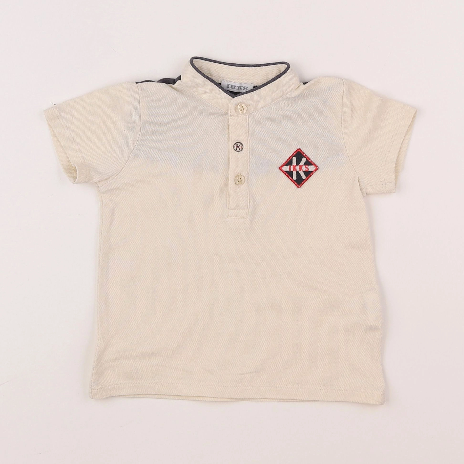 IKKS - polo imprimé au dos beige - 12 mois