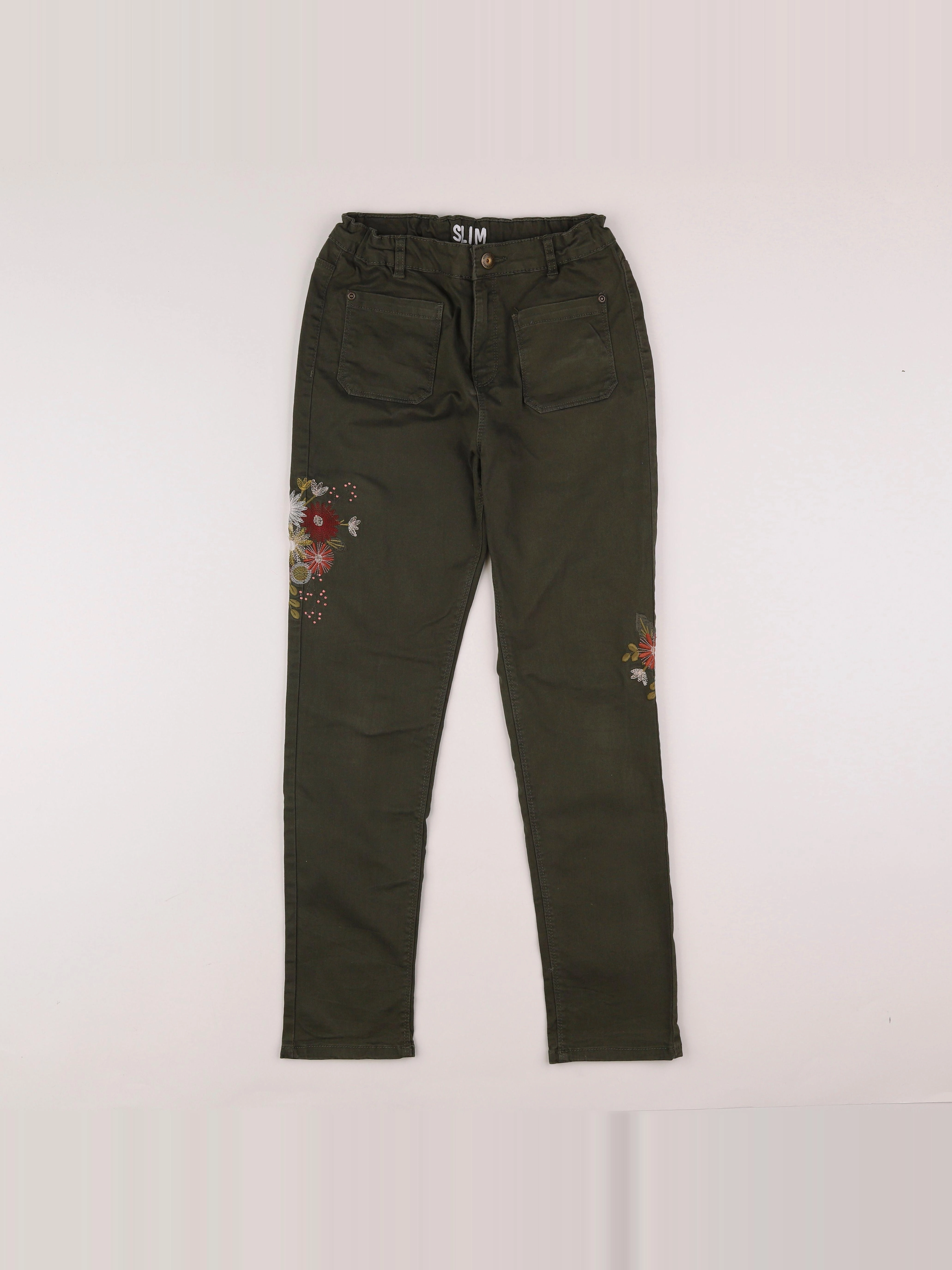 Vertbaudet - pantalon vert - 12 ans