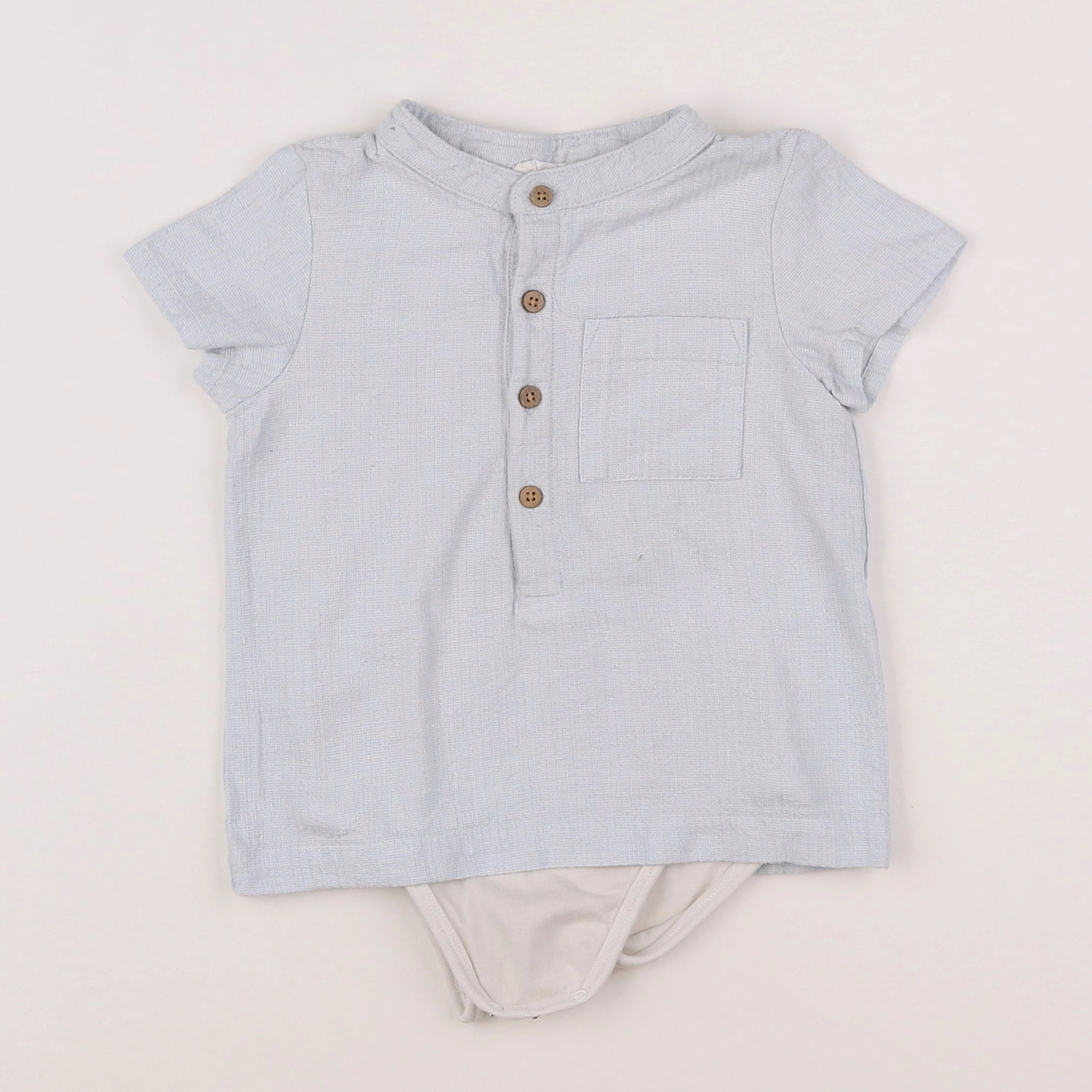 Eden & Victor - body blouse bleu - 2 ans