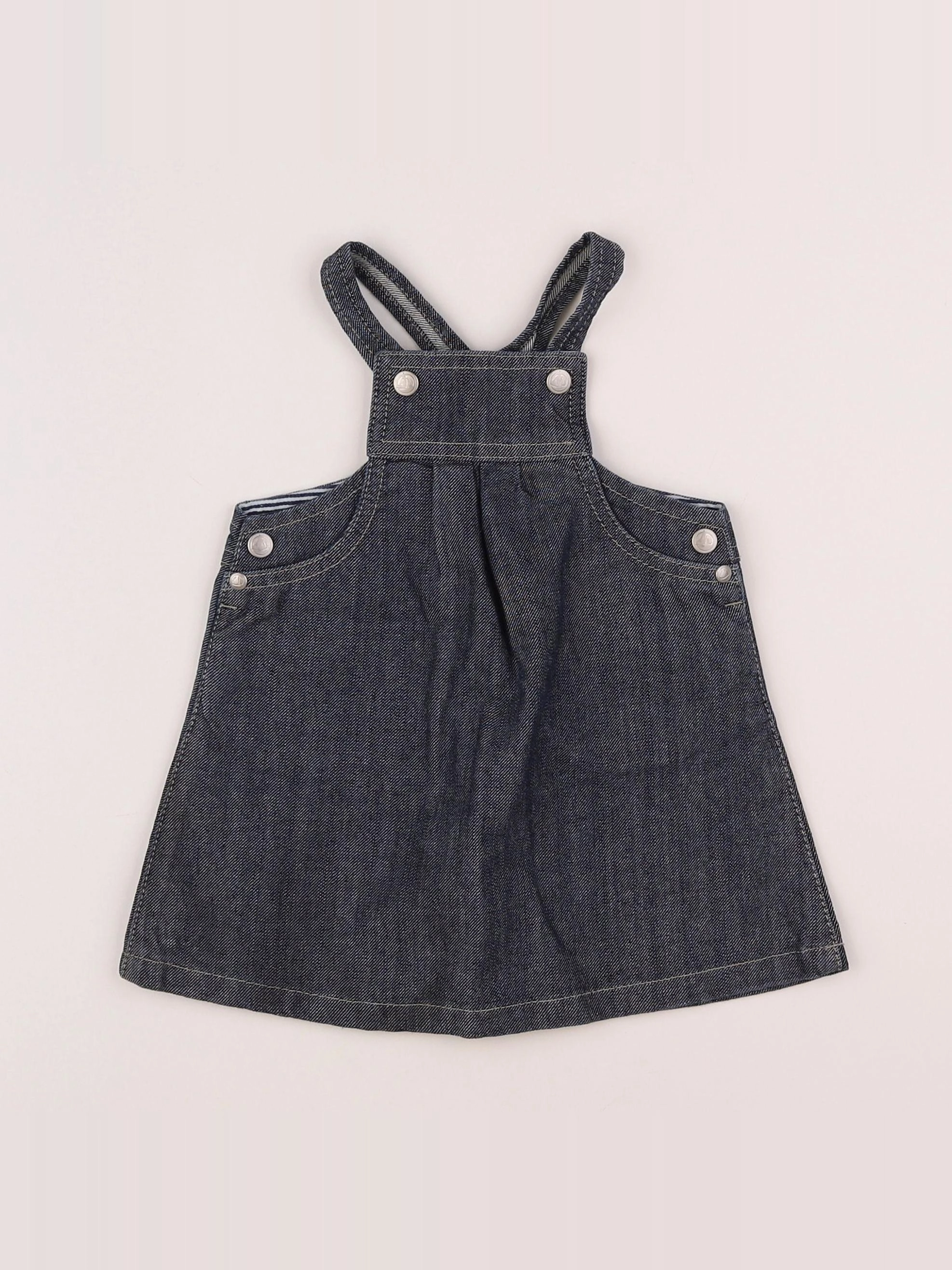 Petit Bateau - robe bleu - 6 mois