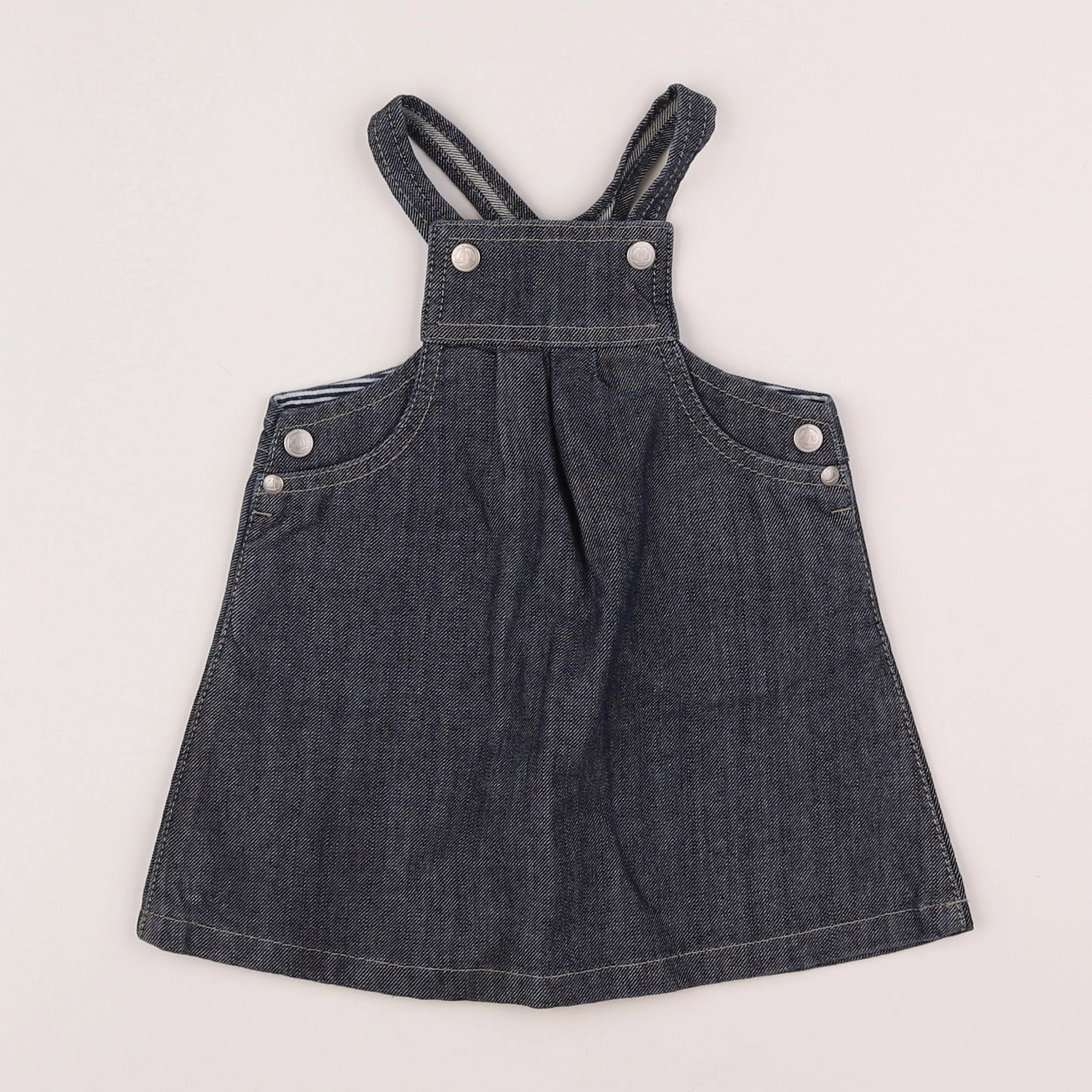 Petit Bateau - robe bleu - 6 mois