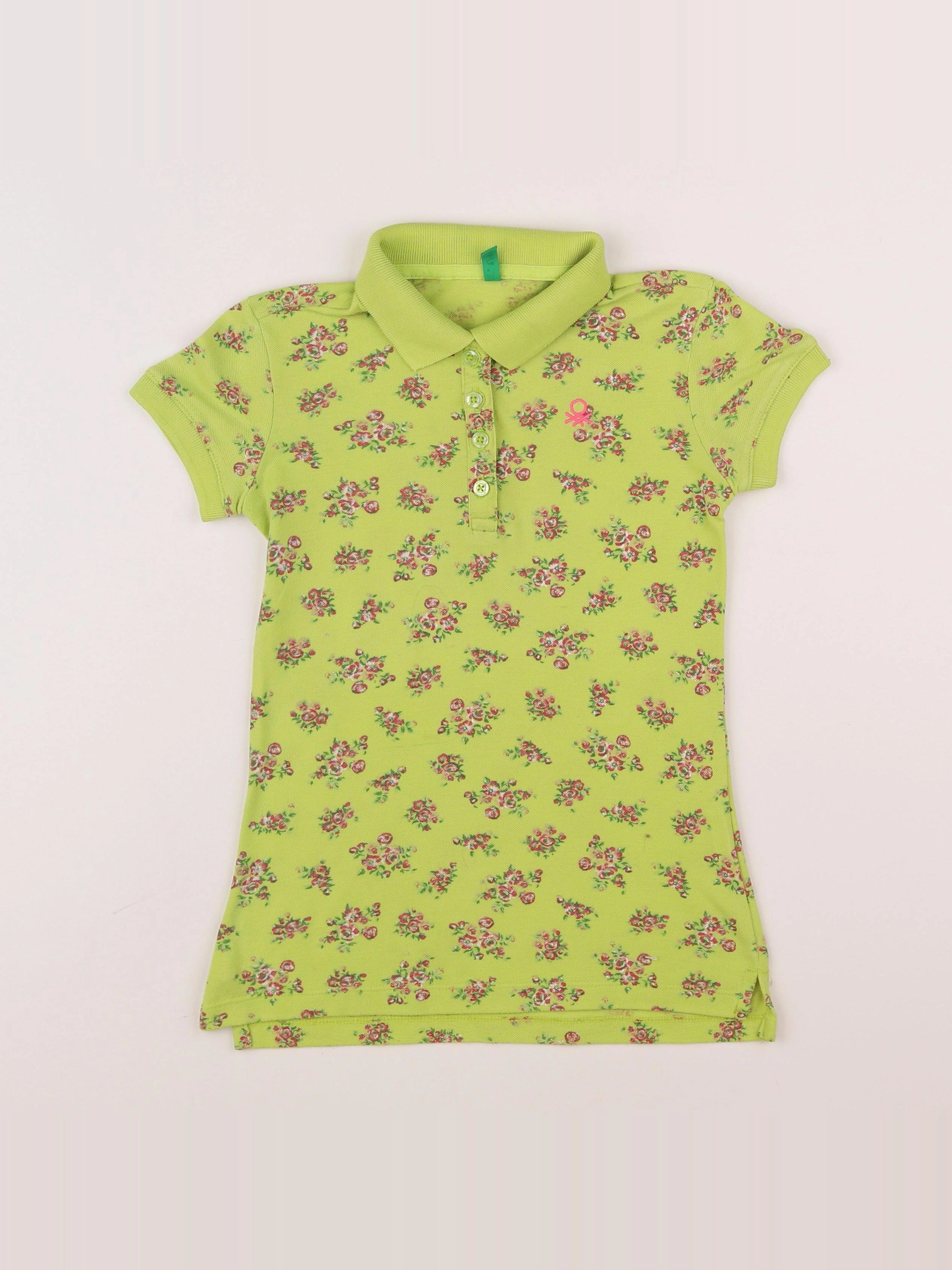 Benetton - polo vert - 7/8 ans