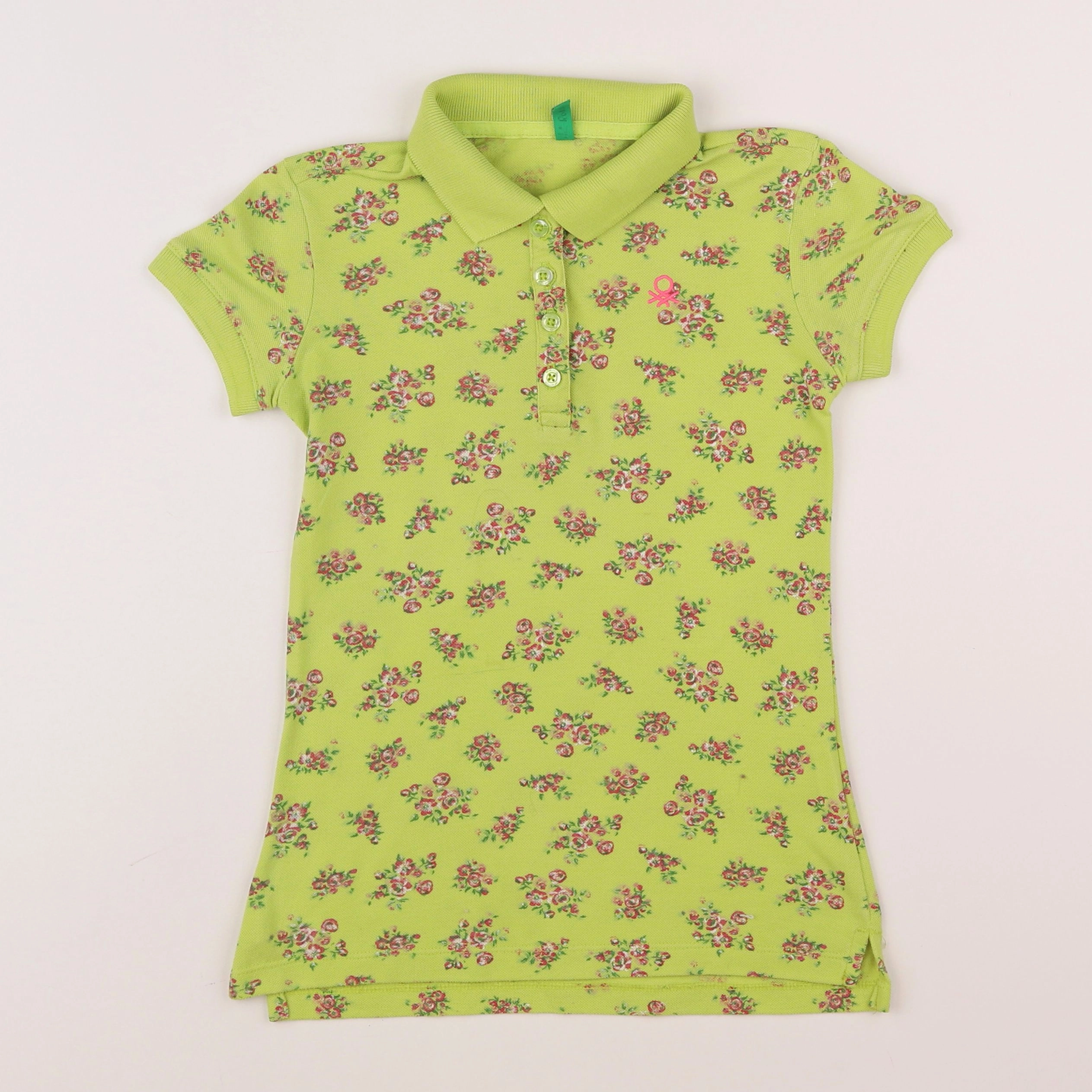 Benetton - polo vert - 7/8 ans