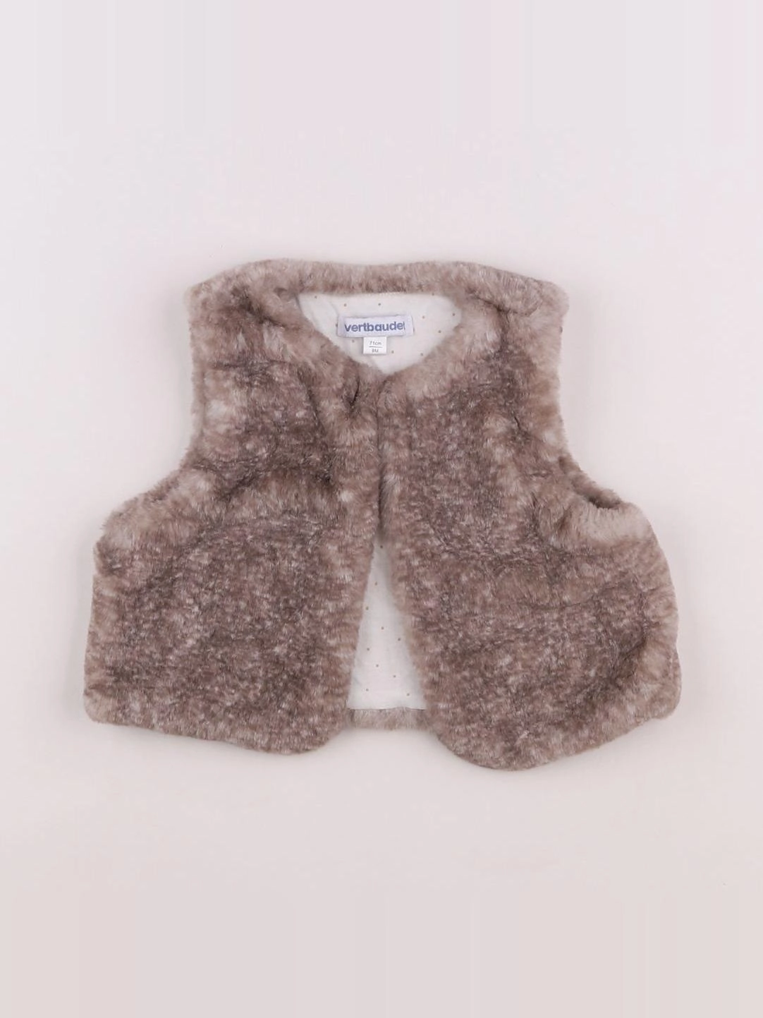 Vertbaudet - gilet marron - 9 mois