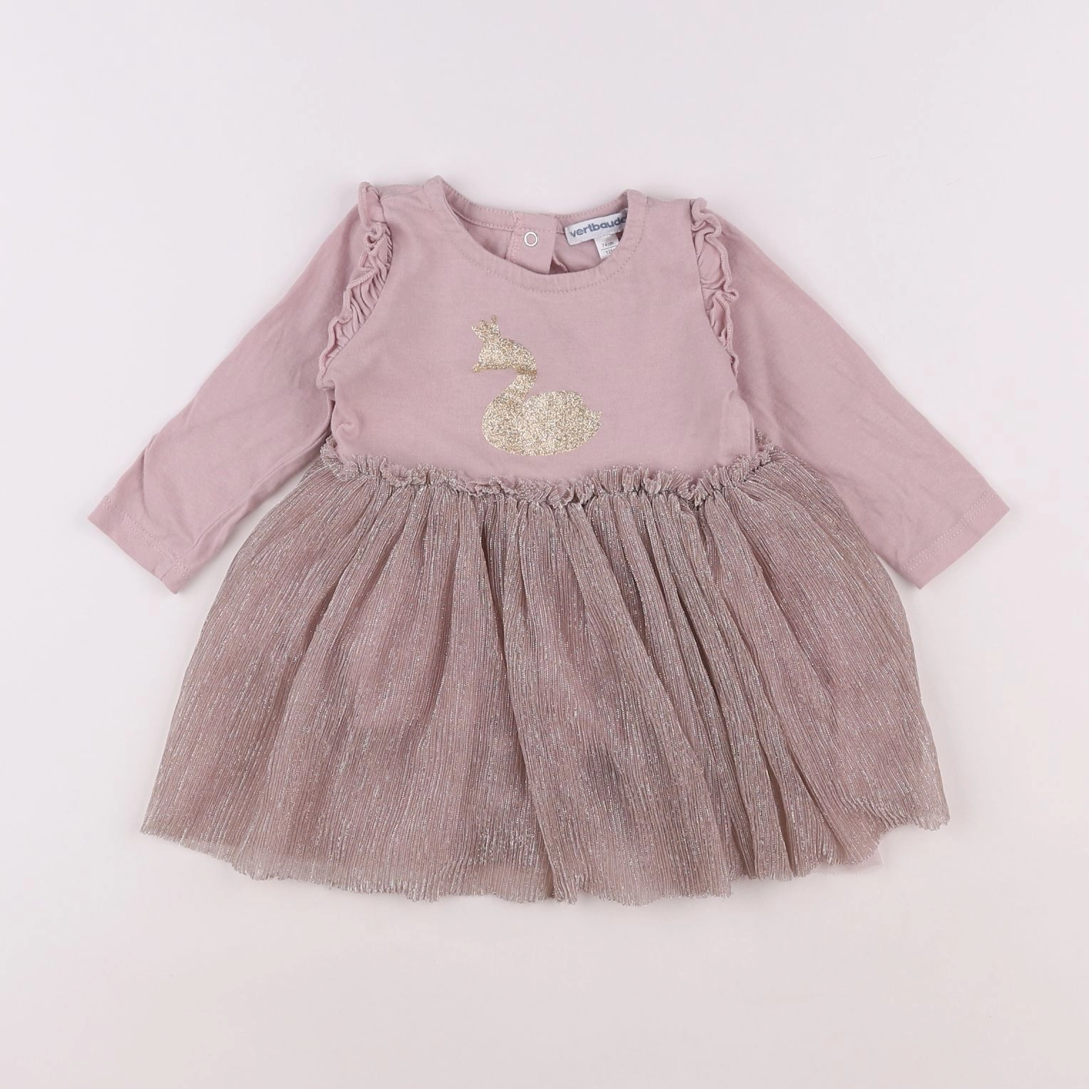 Vertbaudet - robe violet - 12 mois