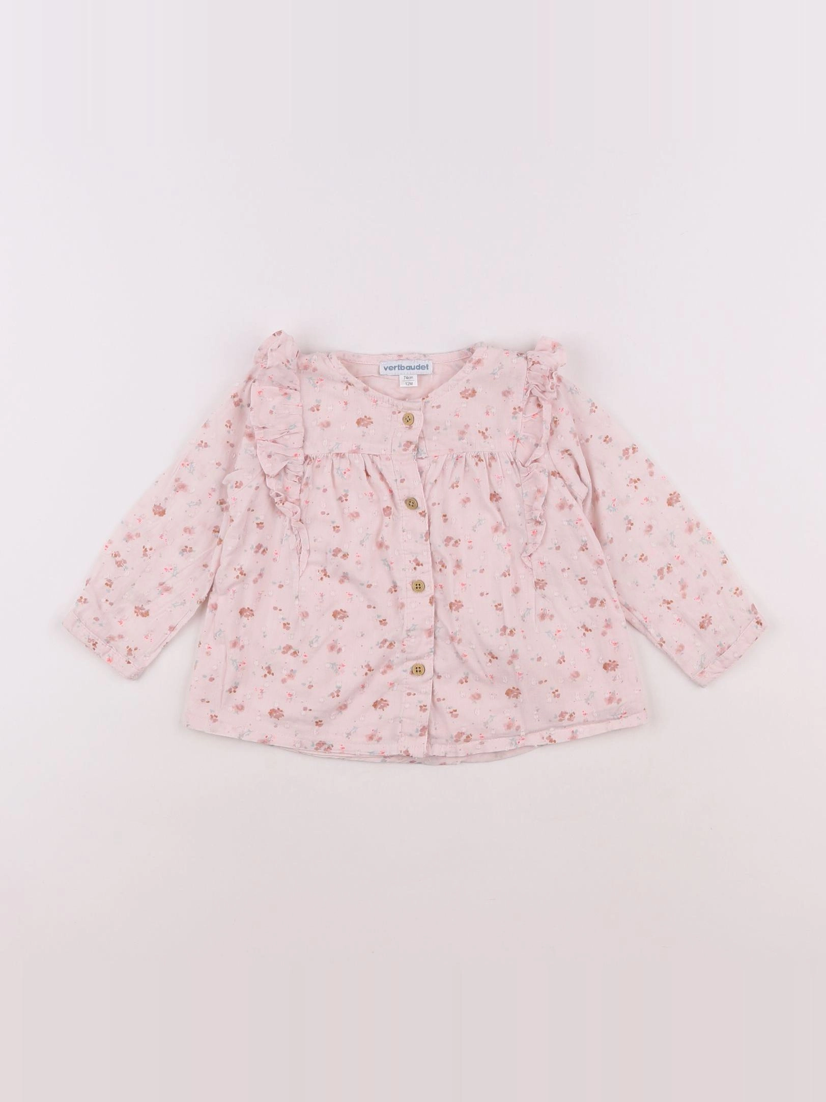 Vertbaudet - blouse rose - 12 mois
