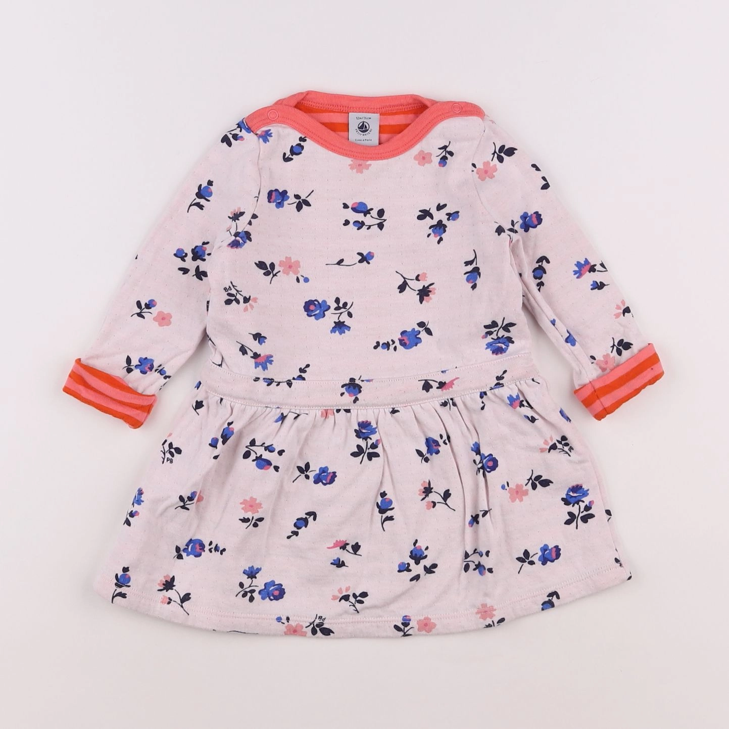 Petit Bateau - robe rose - 12 mois