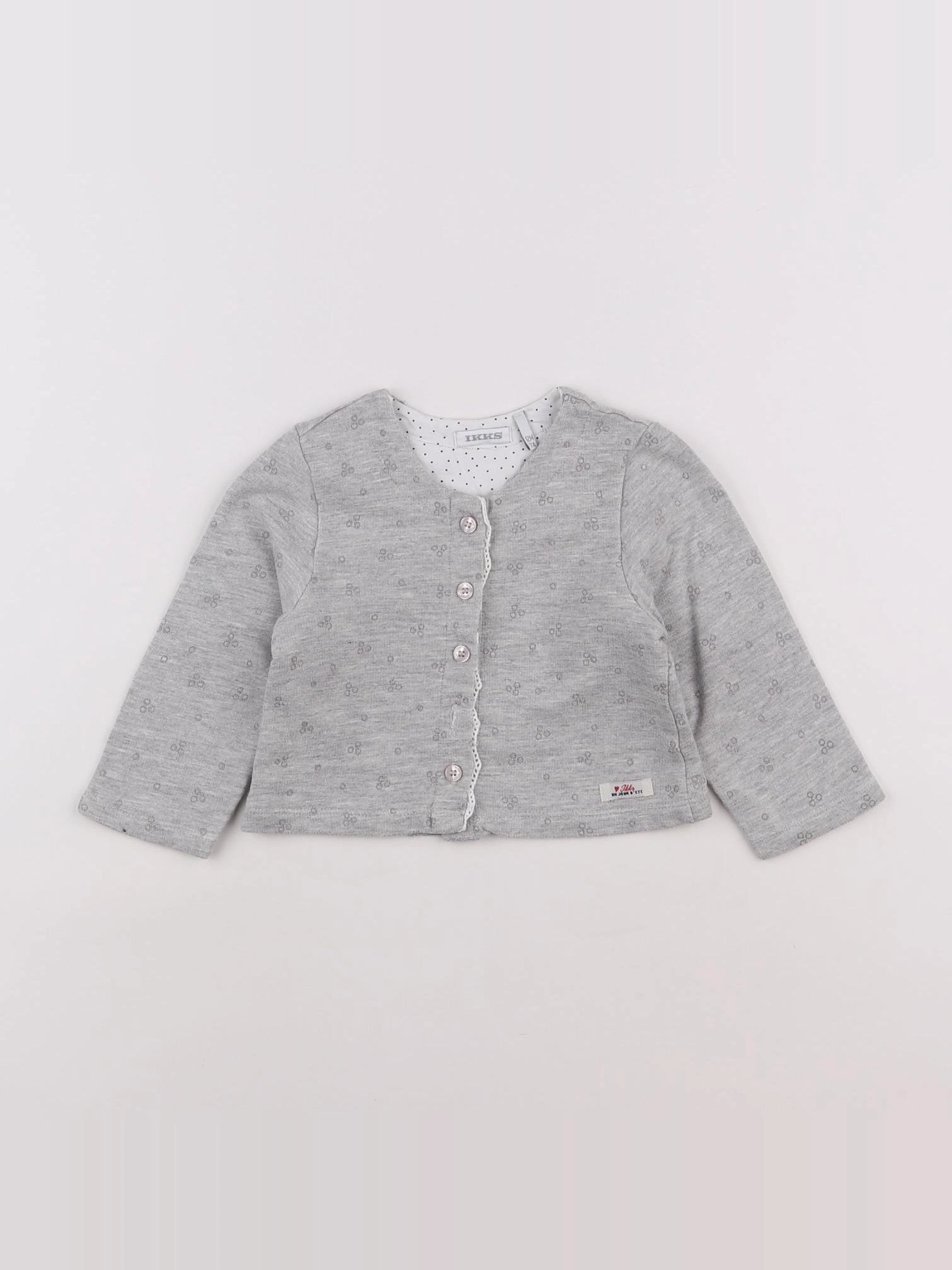 IKKS - sweat gris - 12 mois