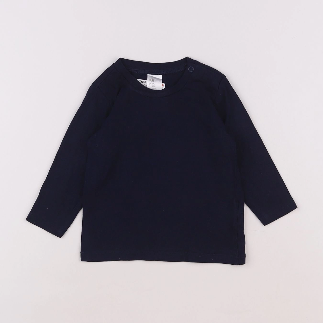 H&M - tee-shirt bleu - 4/6 mois