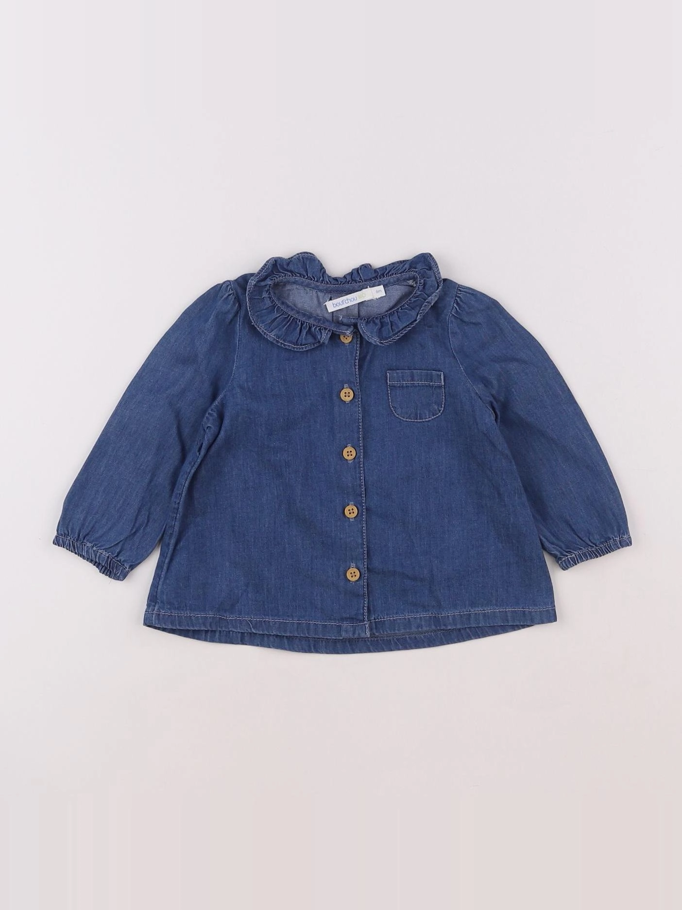 Boutchou - blouse bleu - 6 mois