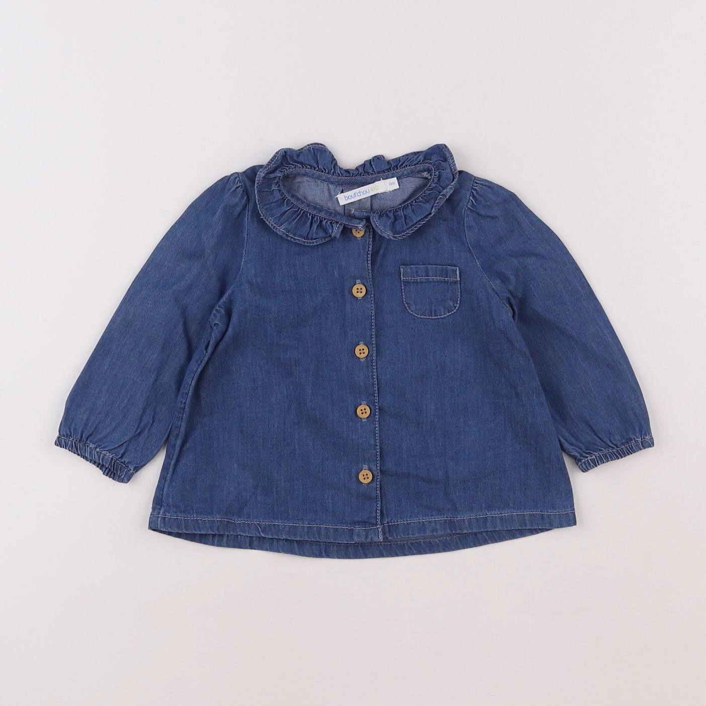 Boutchou - blouse bleu - 6 mois