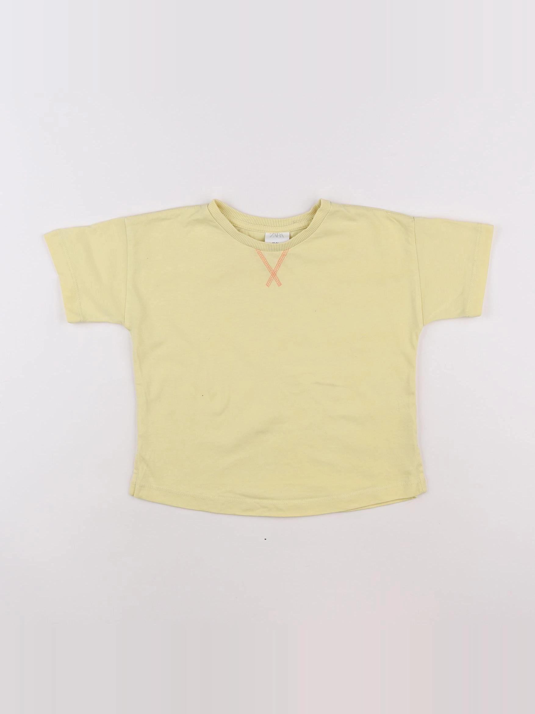 Zara - tee-shirt jaune - 18 mois à 2 ans