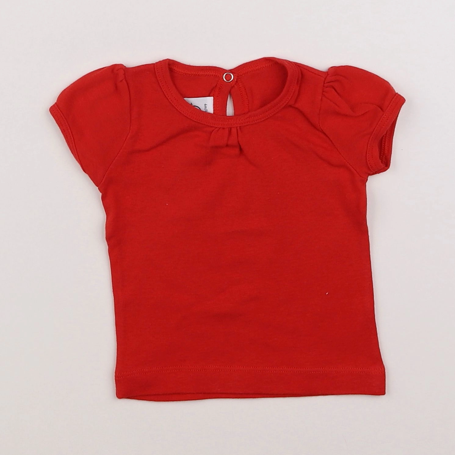Petit Bateau - tee-shirt rouge - 6 mois