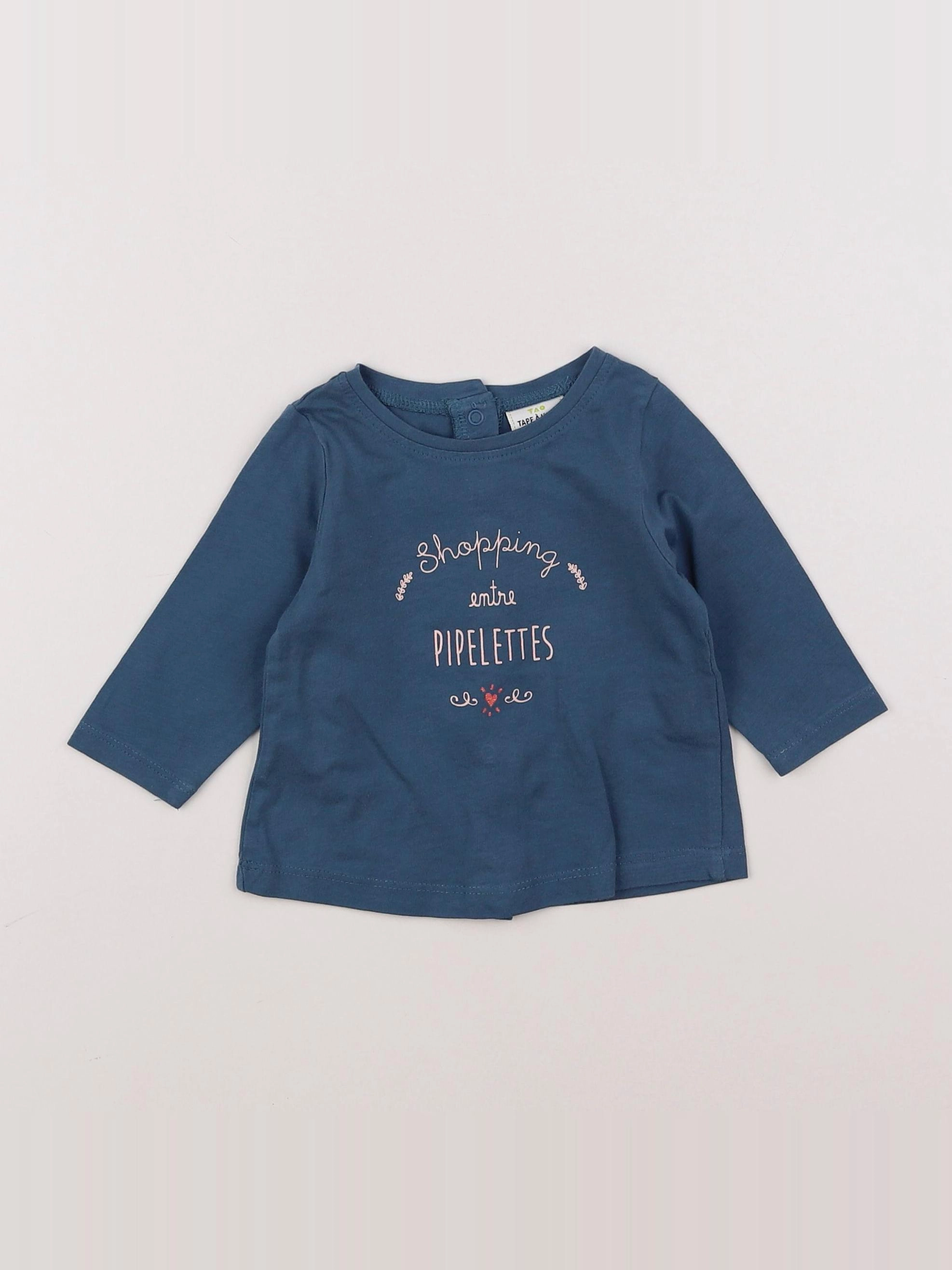 Tape à l'oeil - tee-shirt bleu - 3 mois