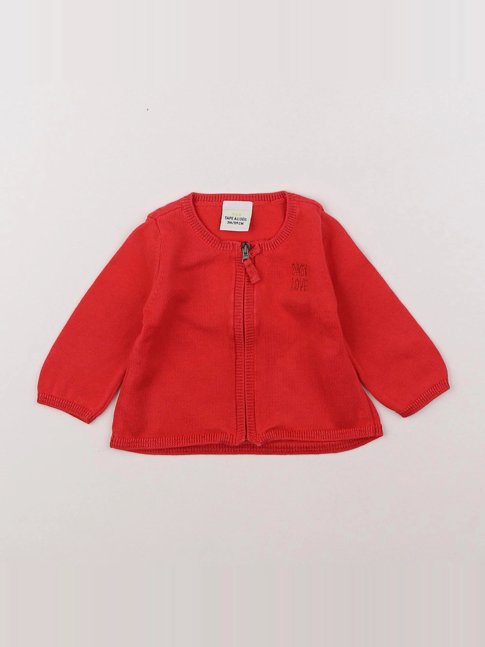 Tape à l'oeil - pull rouge - 3 mois