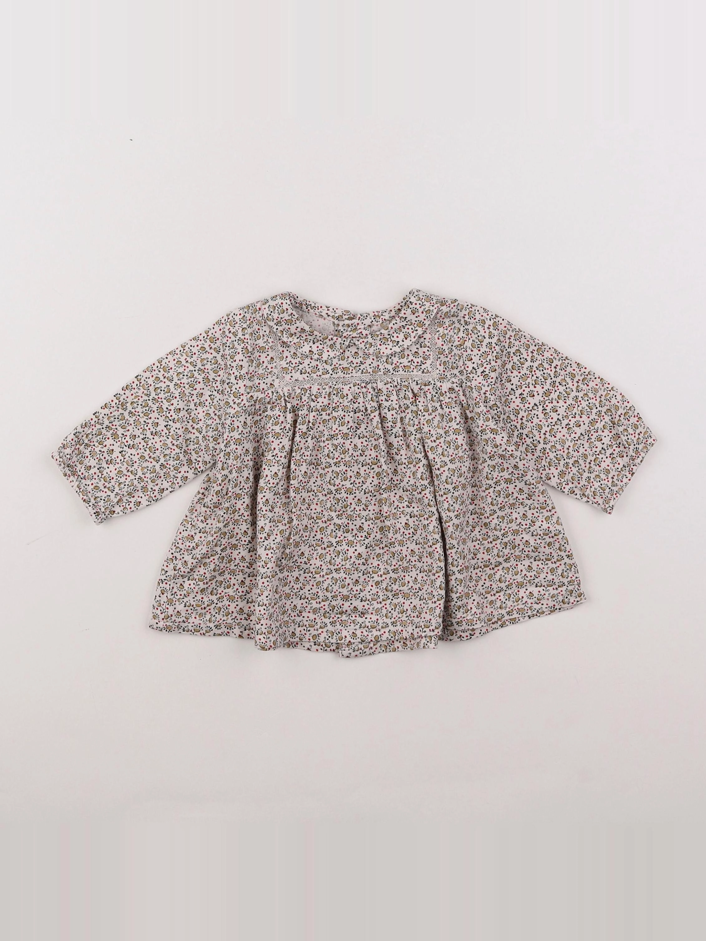 Boutchou - blouse vert - 3 mois