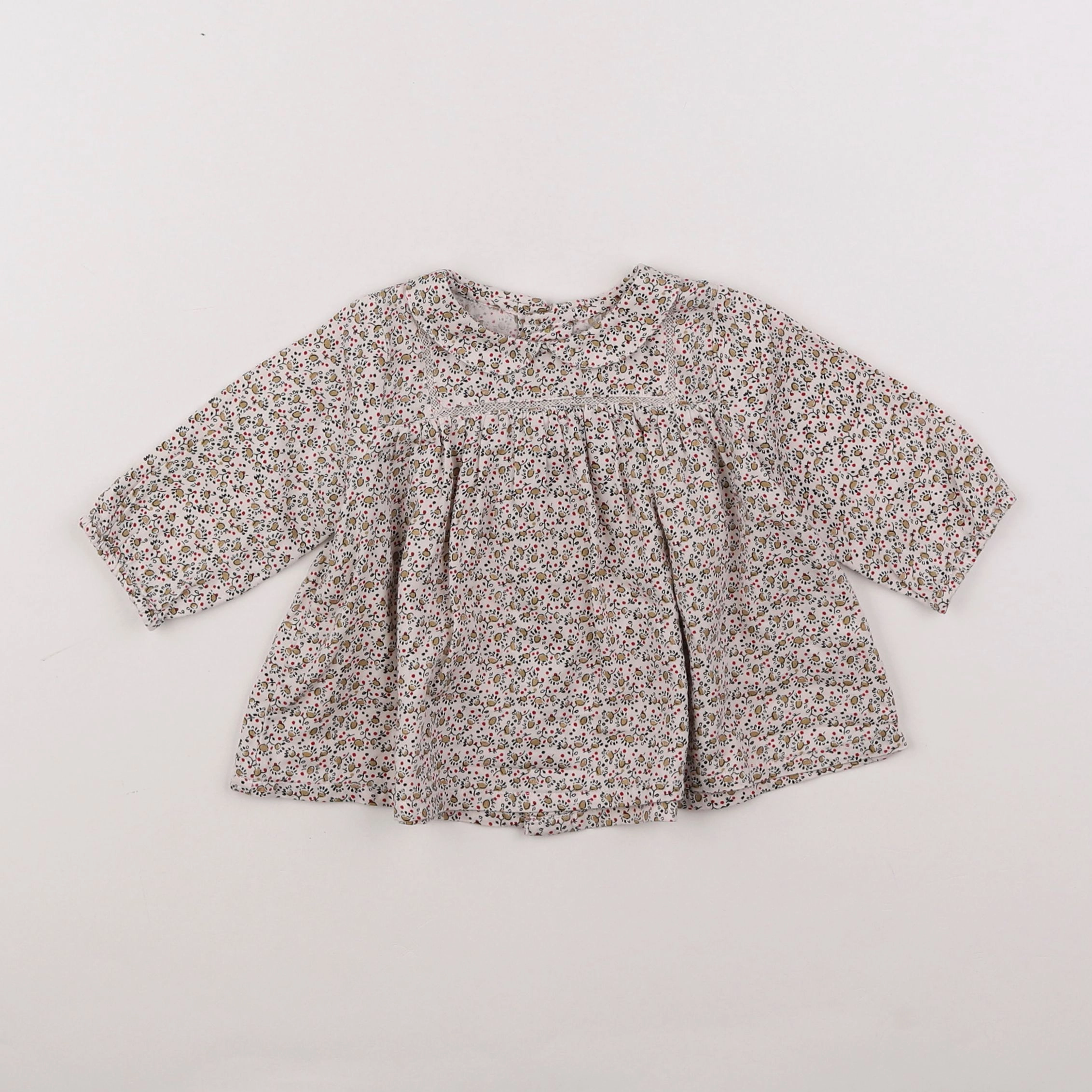 Boutchou - blouse vert - 3 mois