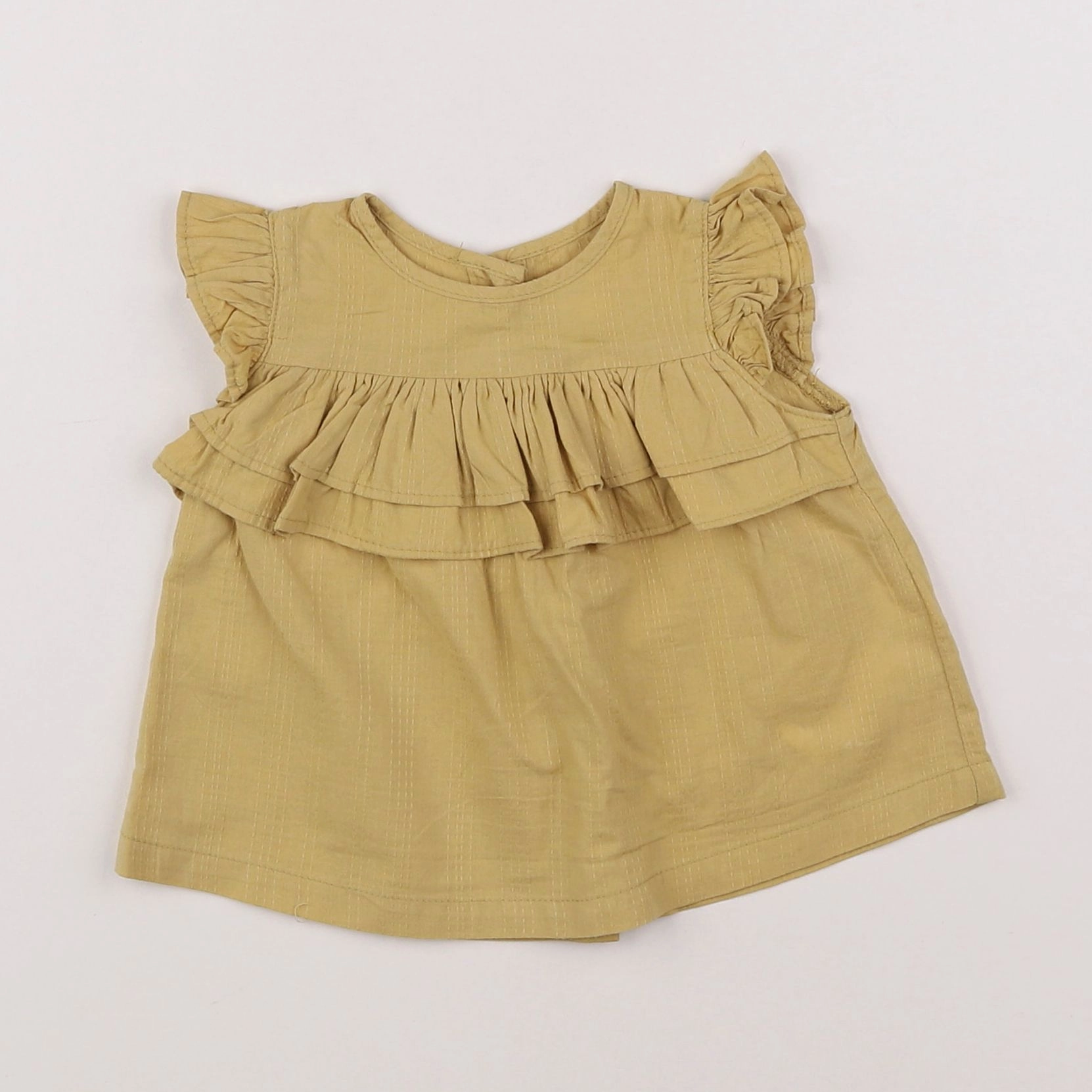 Vertbaudet - blouse jaune - 3 mois