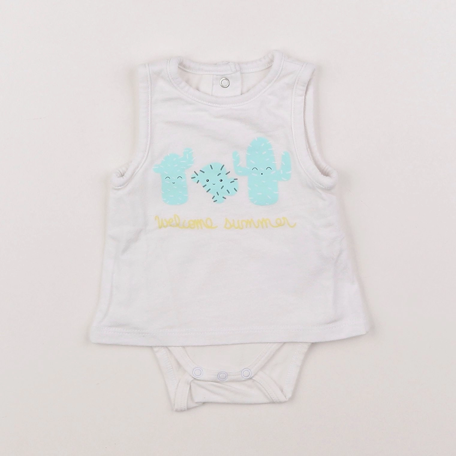 Vertbaudet - body tee-shirt blanc - 1 mois