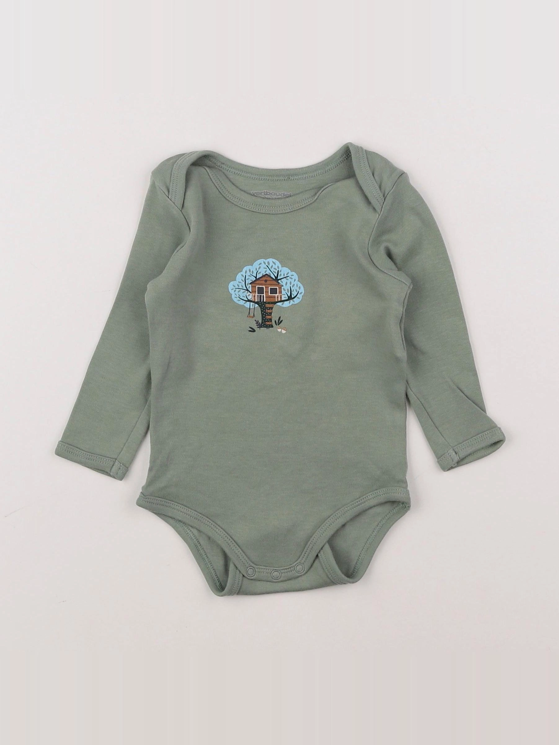 Vertbaudet - body vert - 9 mois