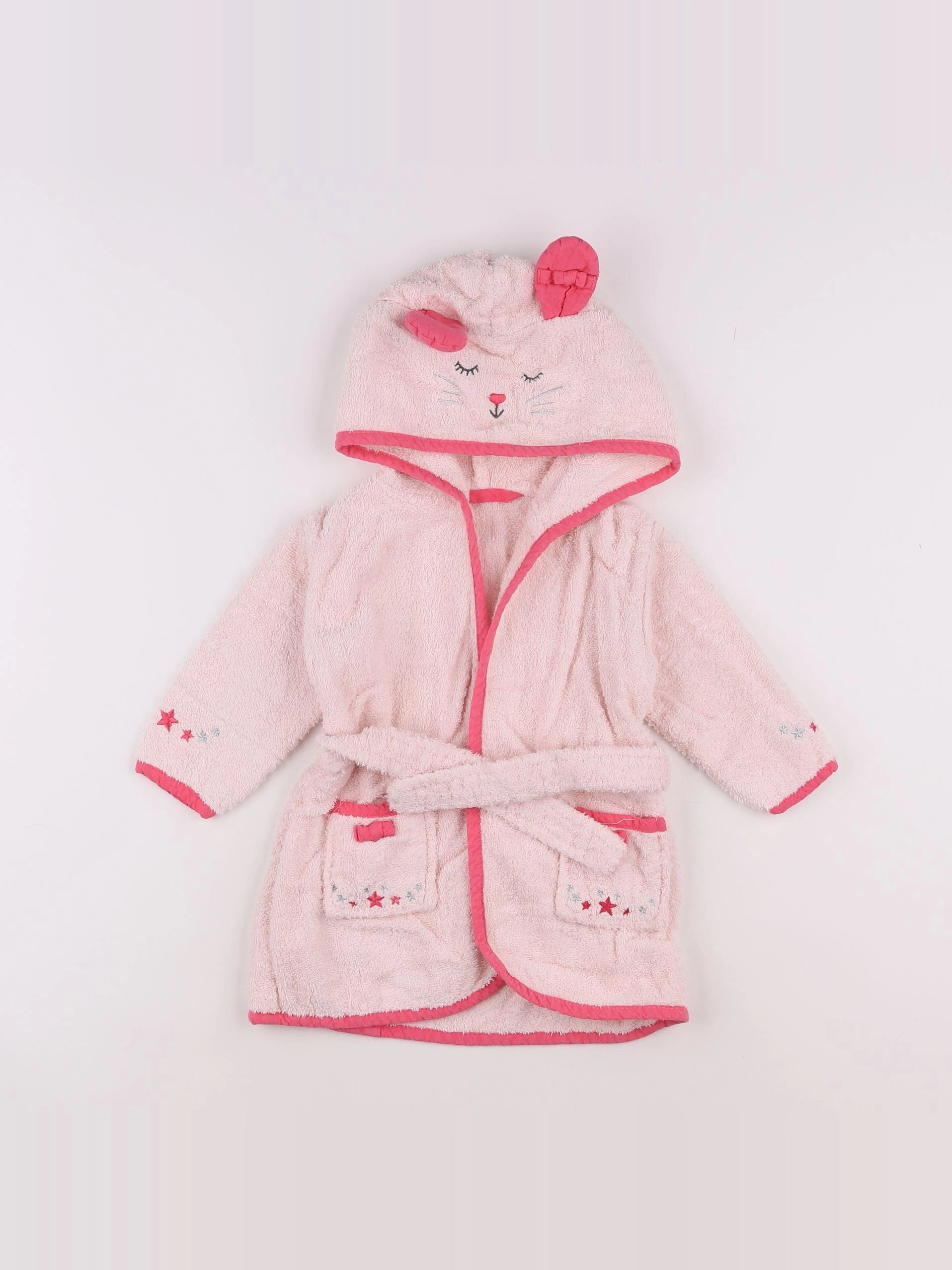 Vertbaudet - peignoir rose 12 mois  - 