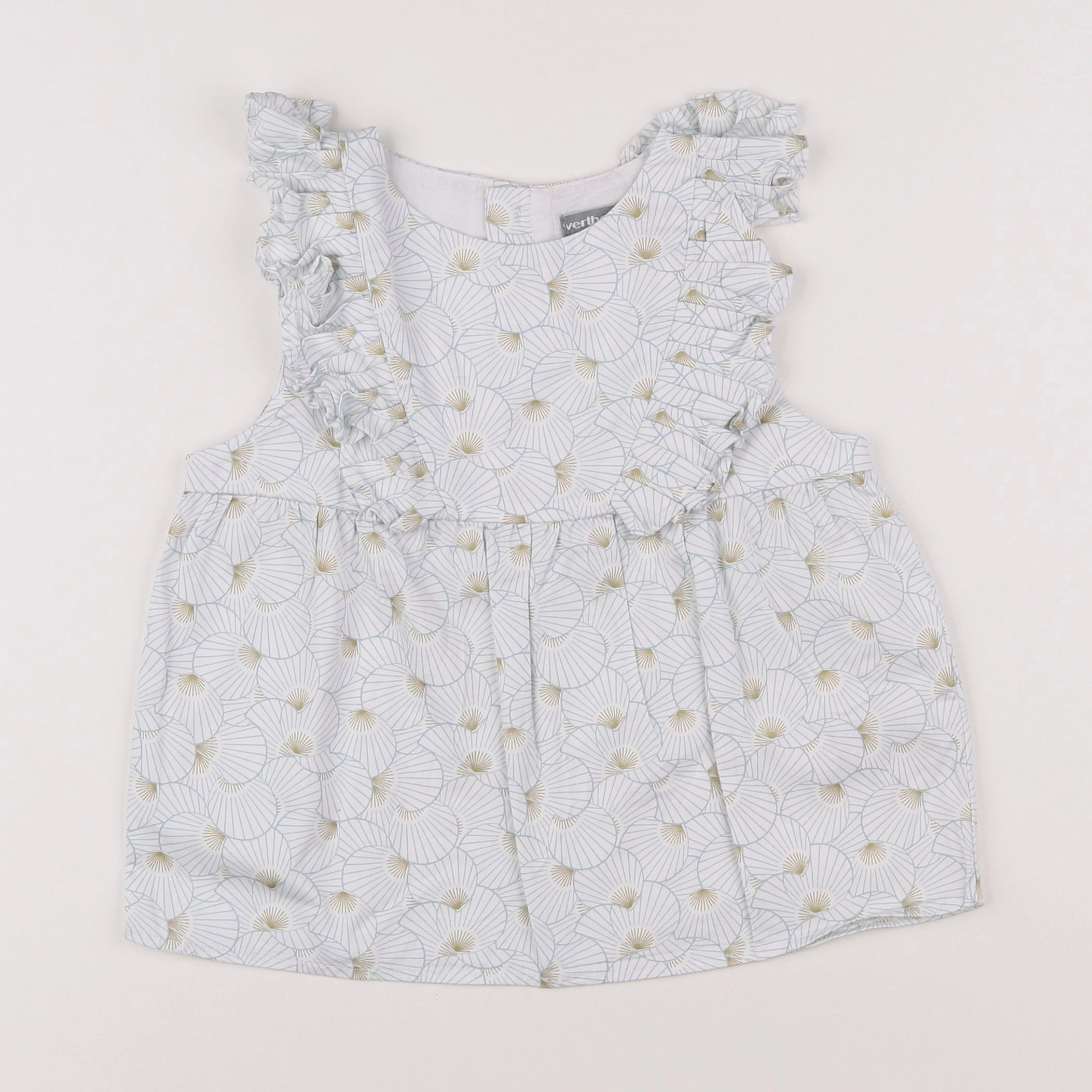 Vertbaudet - blouse blanc, bleu - 5 ans