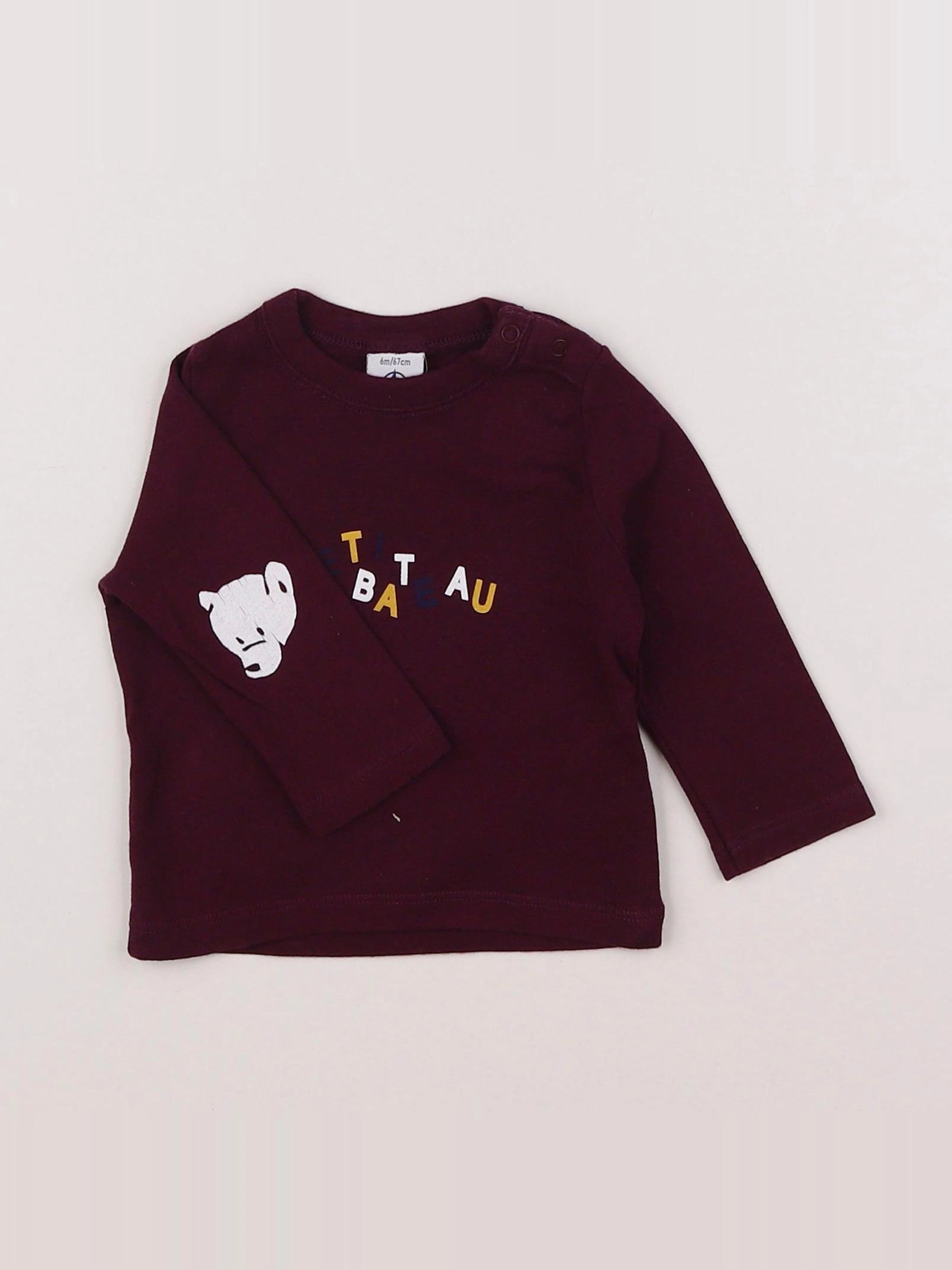 Petit Bateau - tee-shirt rouge - 6 mois