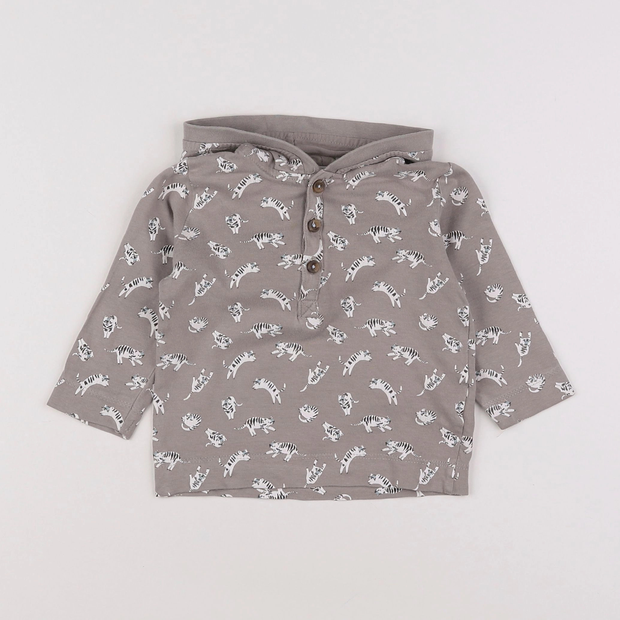 Vertbaudet - tee-shirt gris - 9 mois