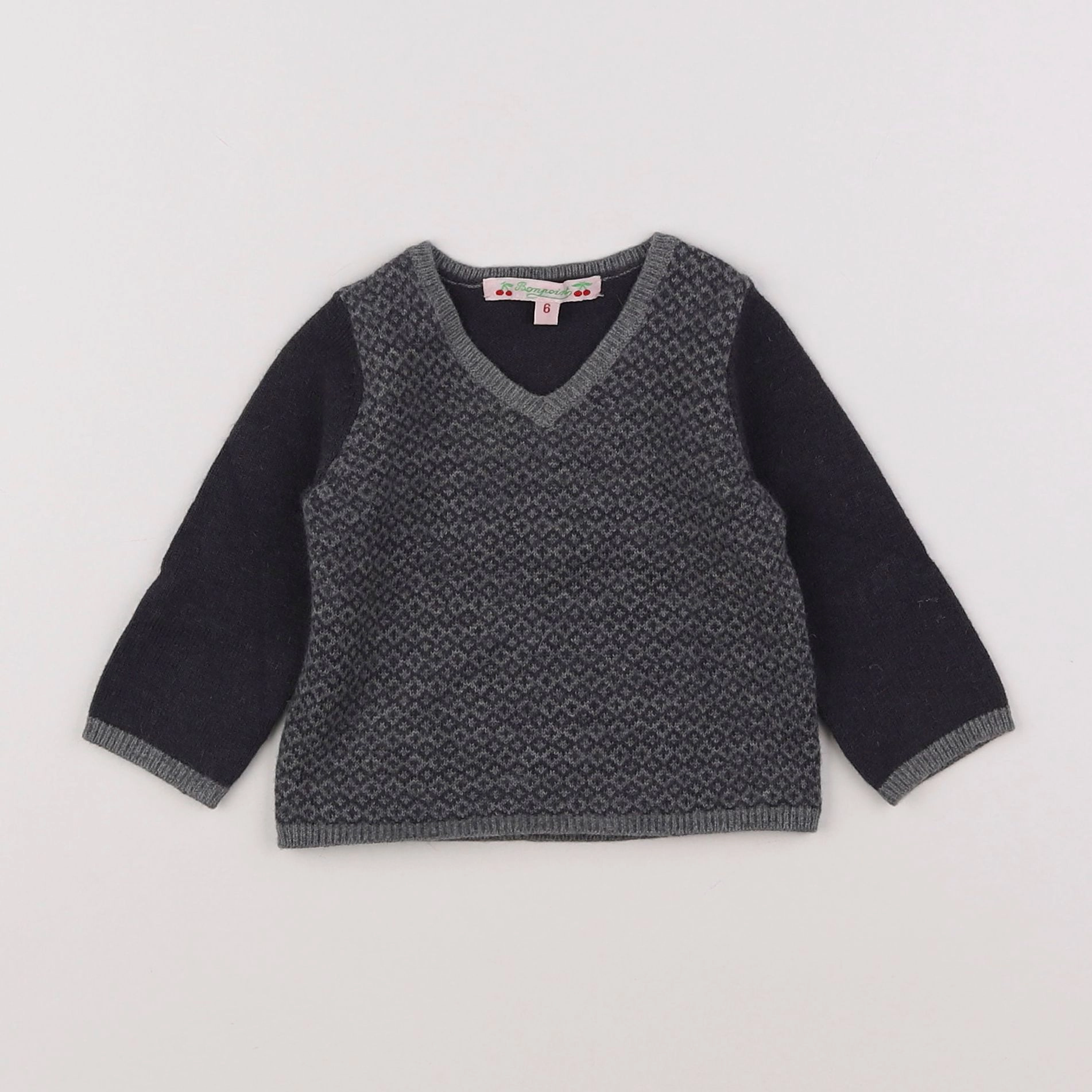 Bonpoint - pull gris - 6 mois