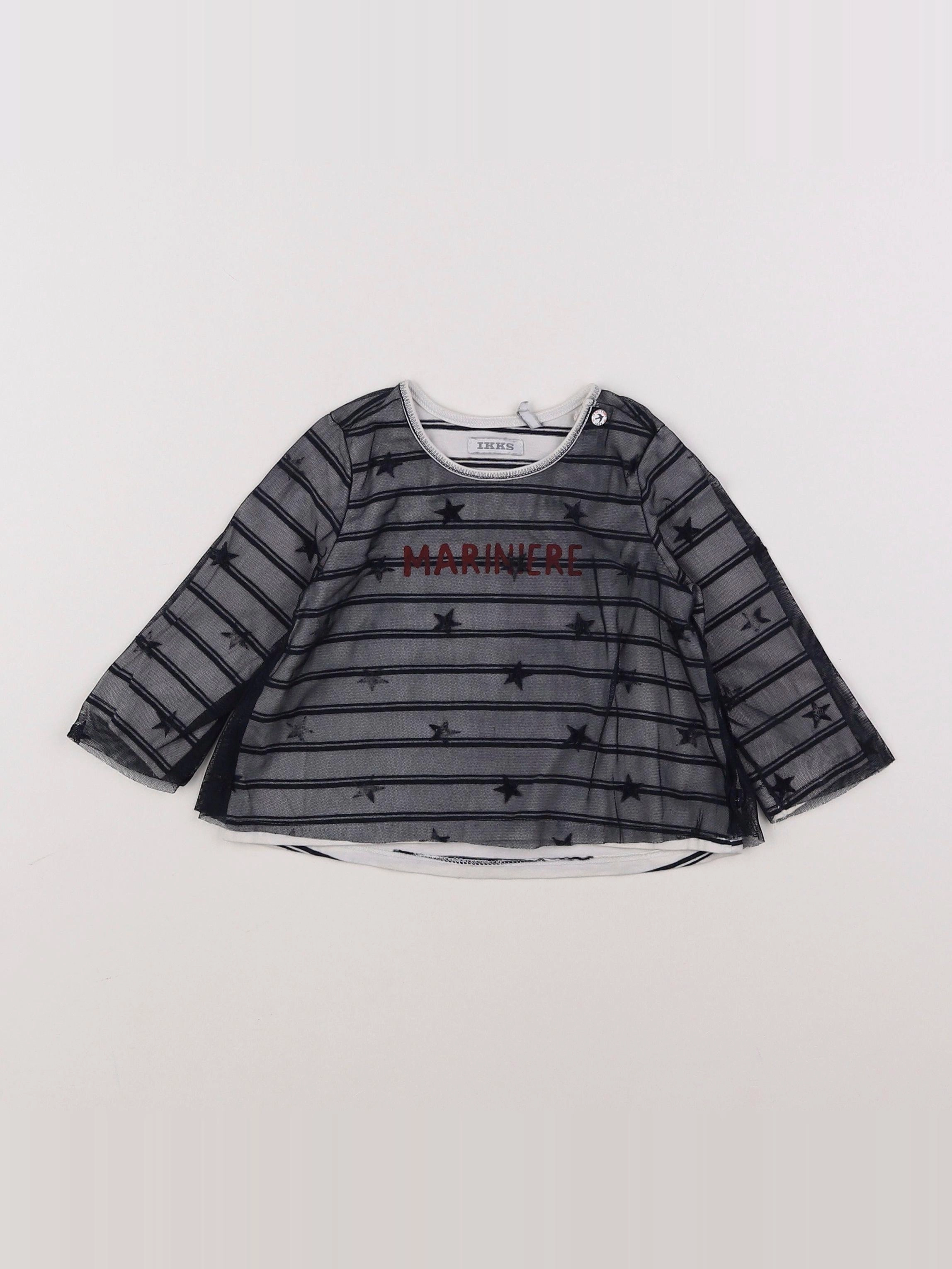 IKKS - tee-shirt bleu - 12 mois