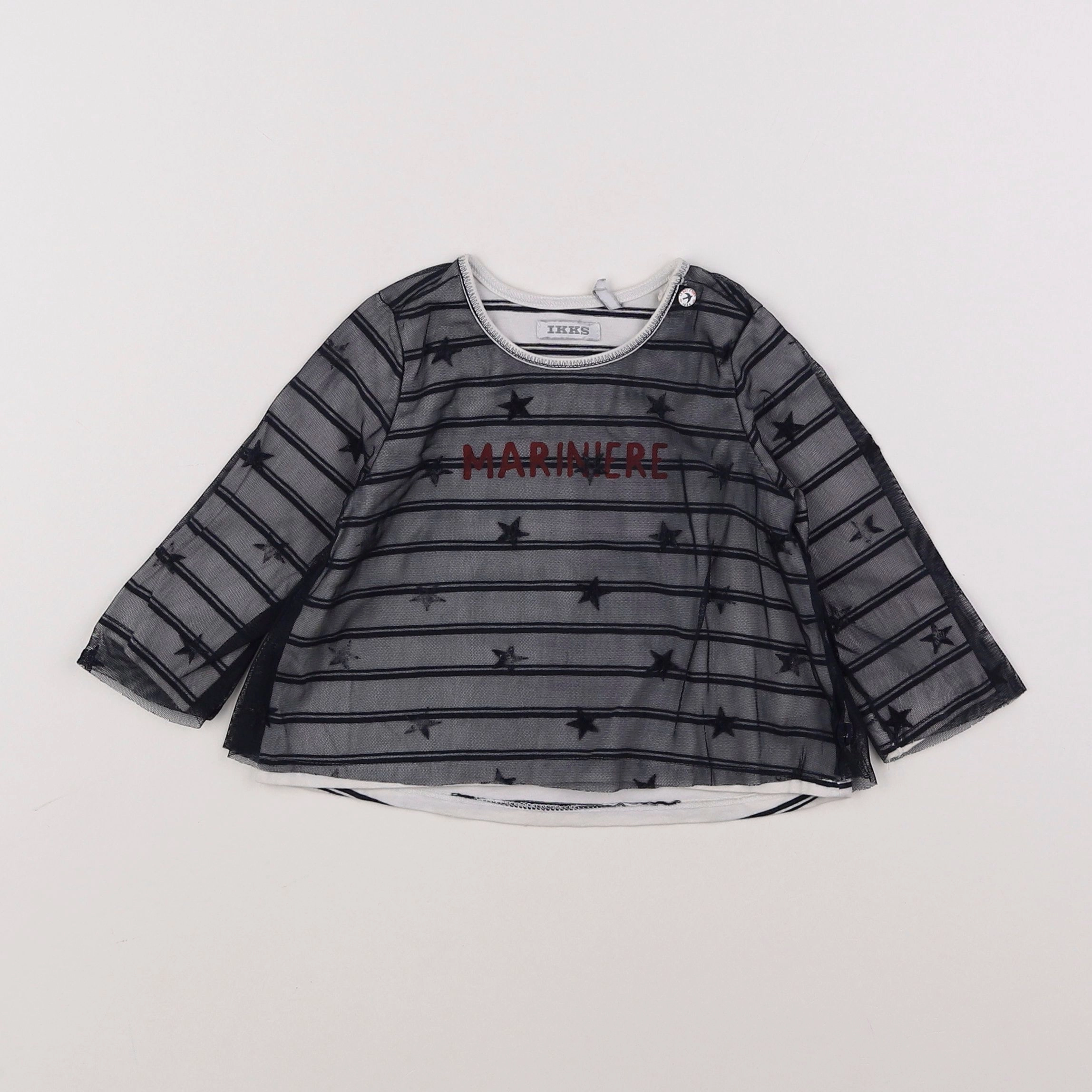 IKKS - tee-shirt bleu - 12 mois