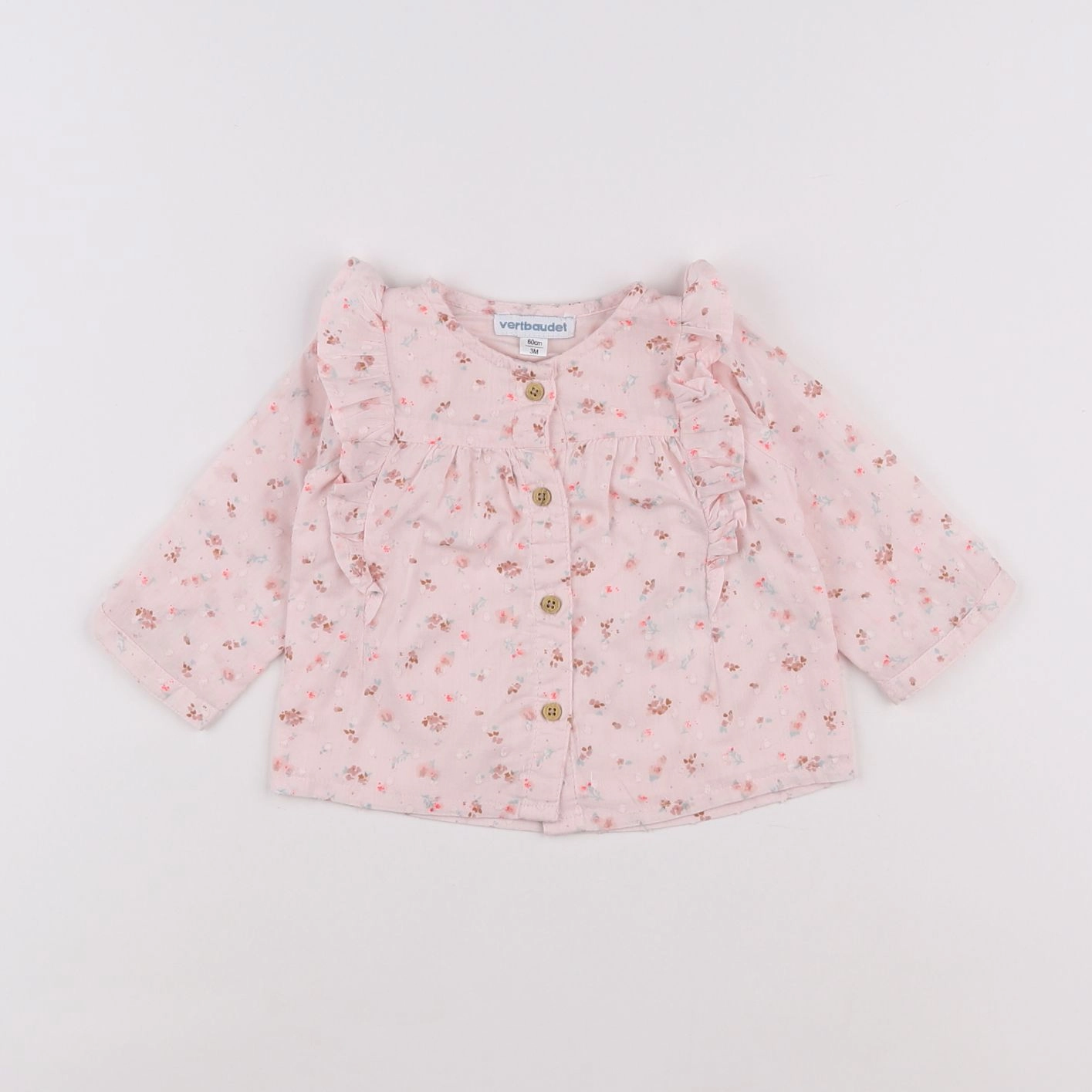 Vertbaudet - blouse rose - 3 mois