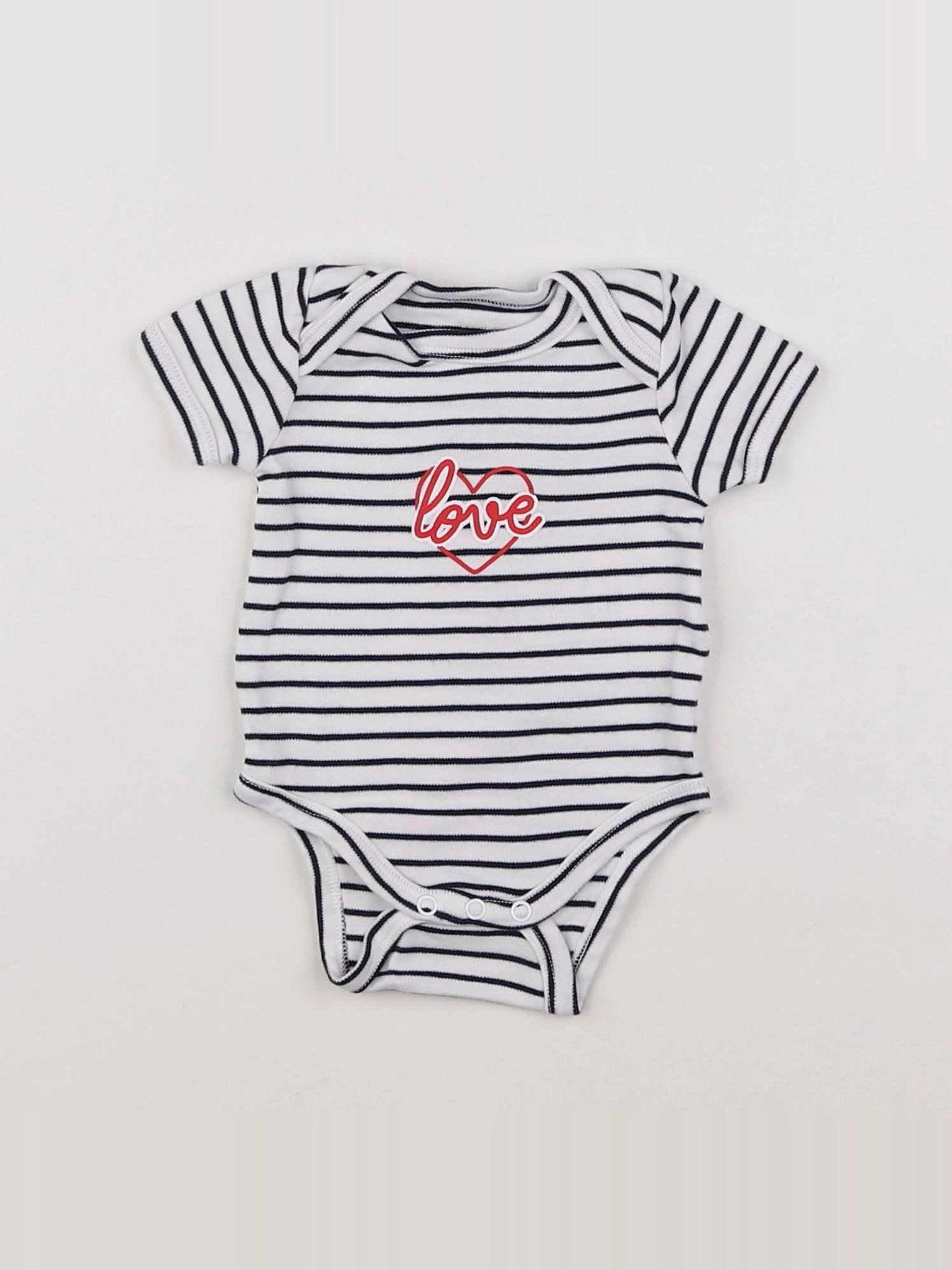 Vertbaudet - body bleu - 1 mois