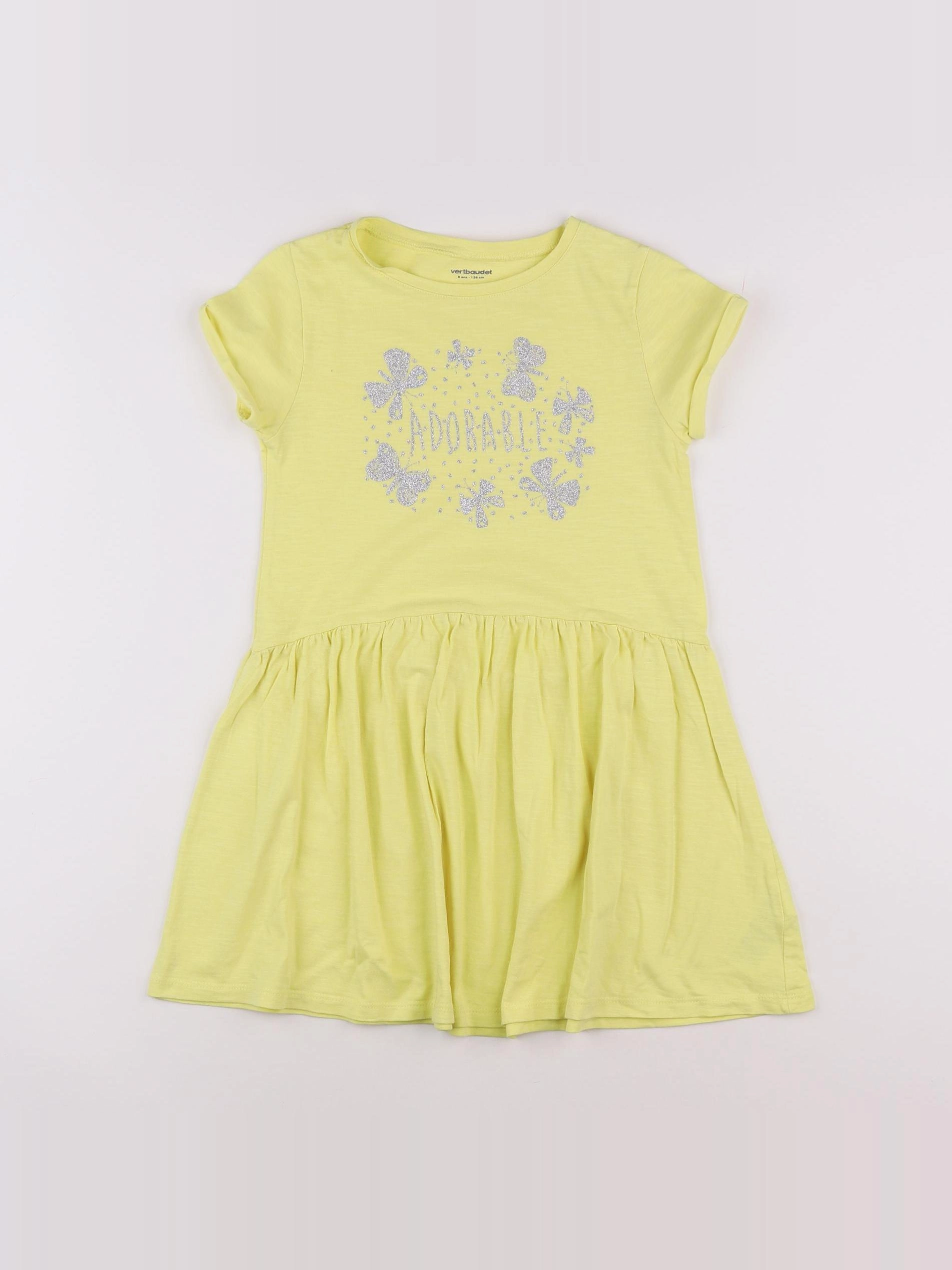 Vertbaudet - robe jaune - 8 ans