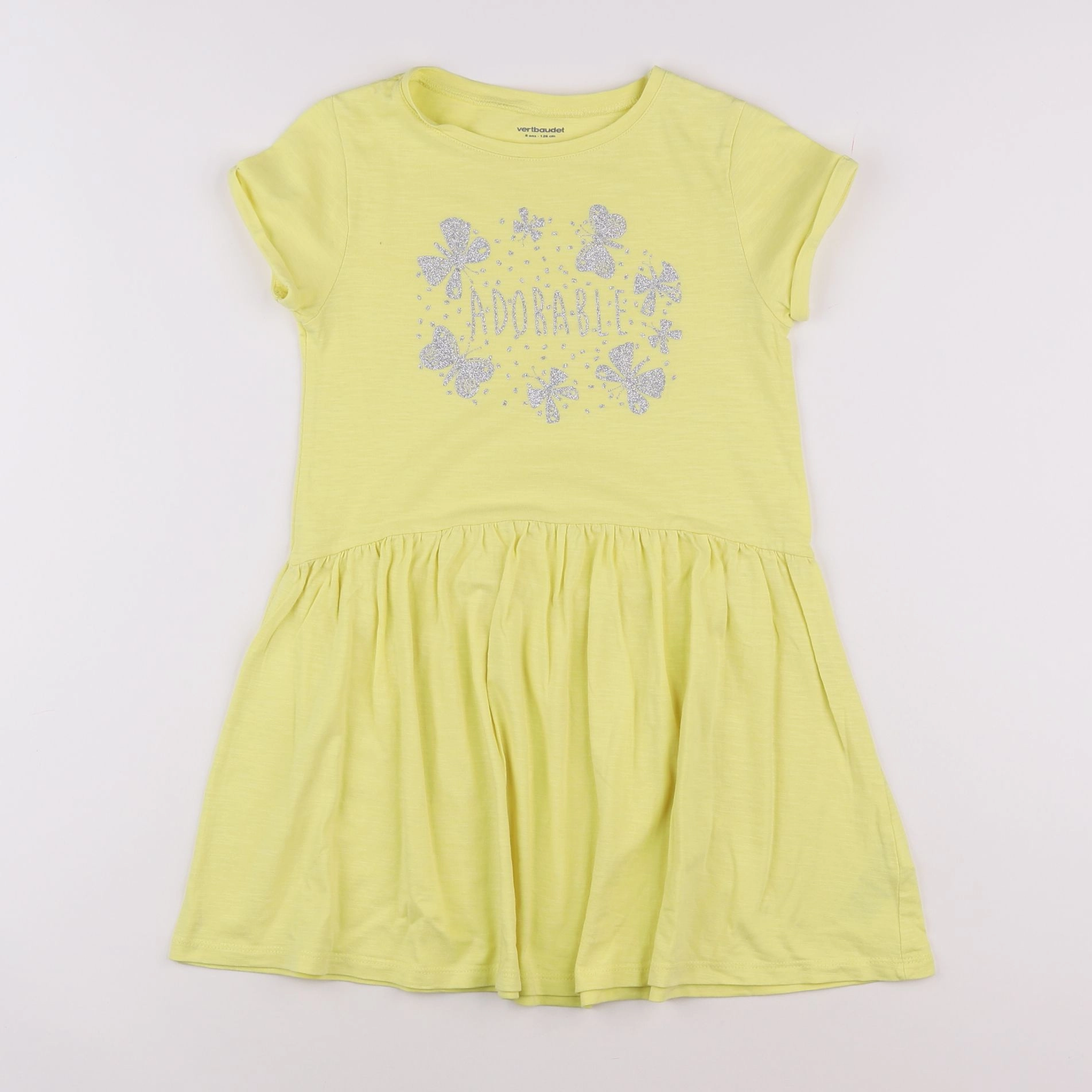 Vertbaudet - robe jaune - 8 ans
