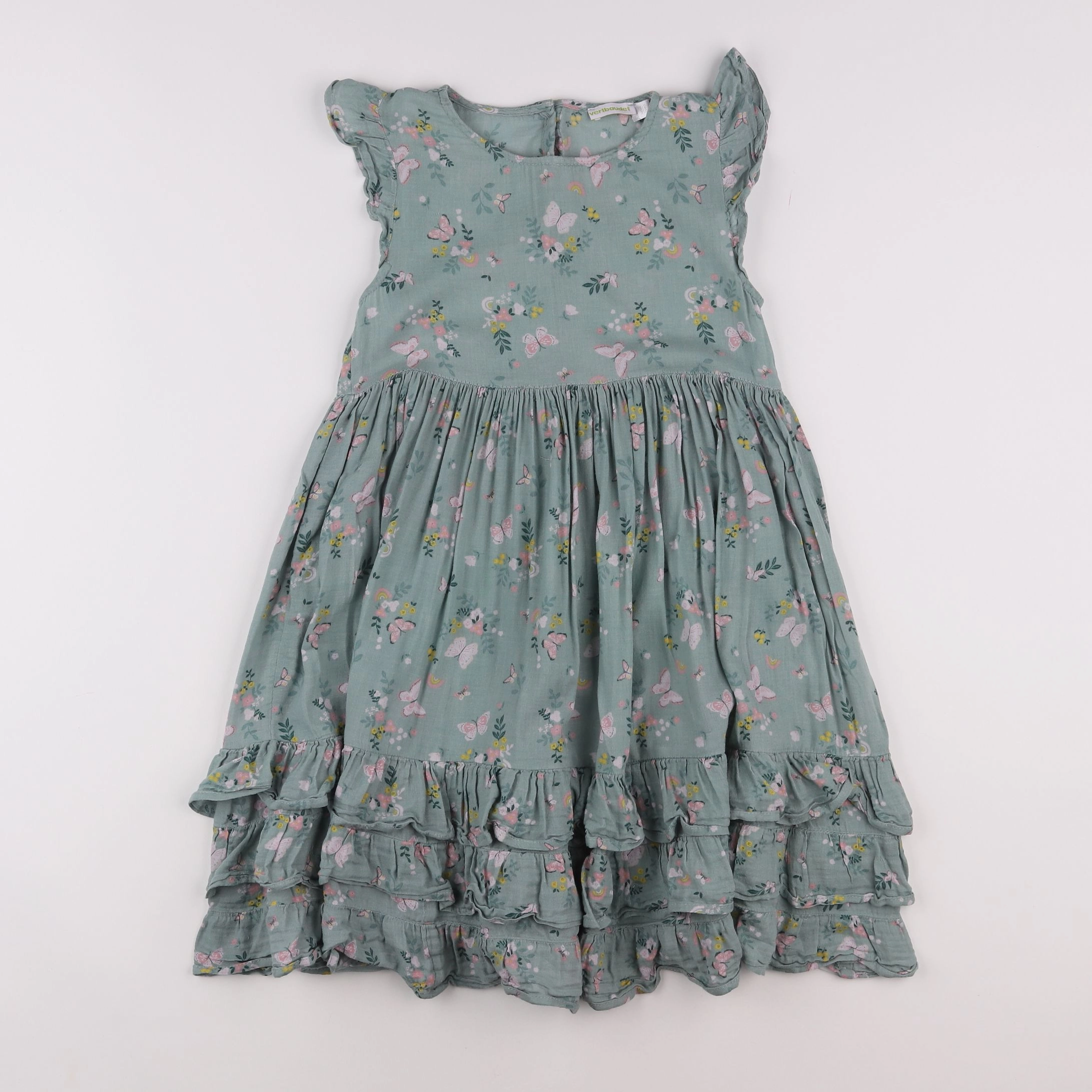 Vertbaudet - robe vert - 10 ans