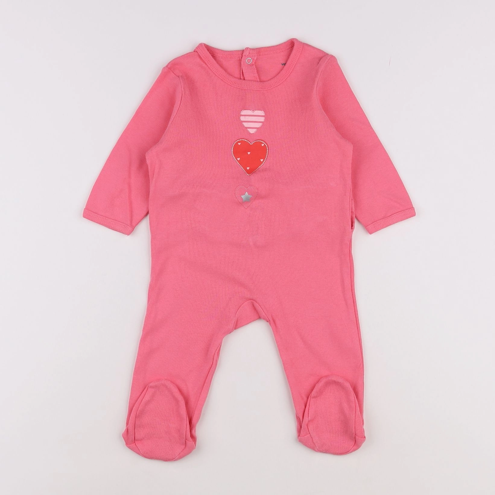 Vertbaudet - pyjama coton rose - 6 mois