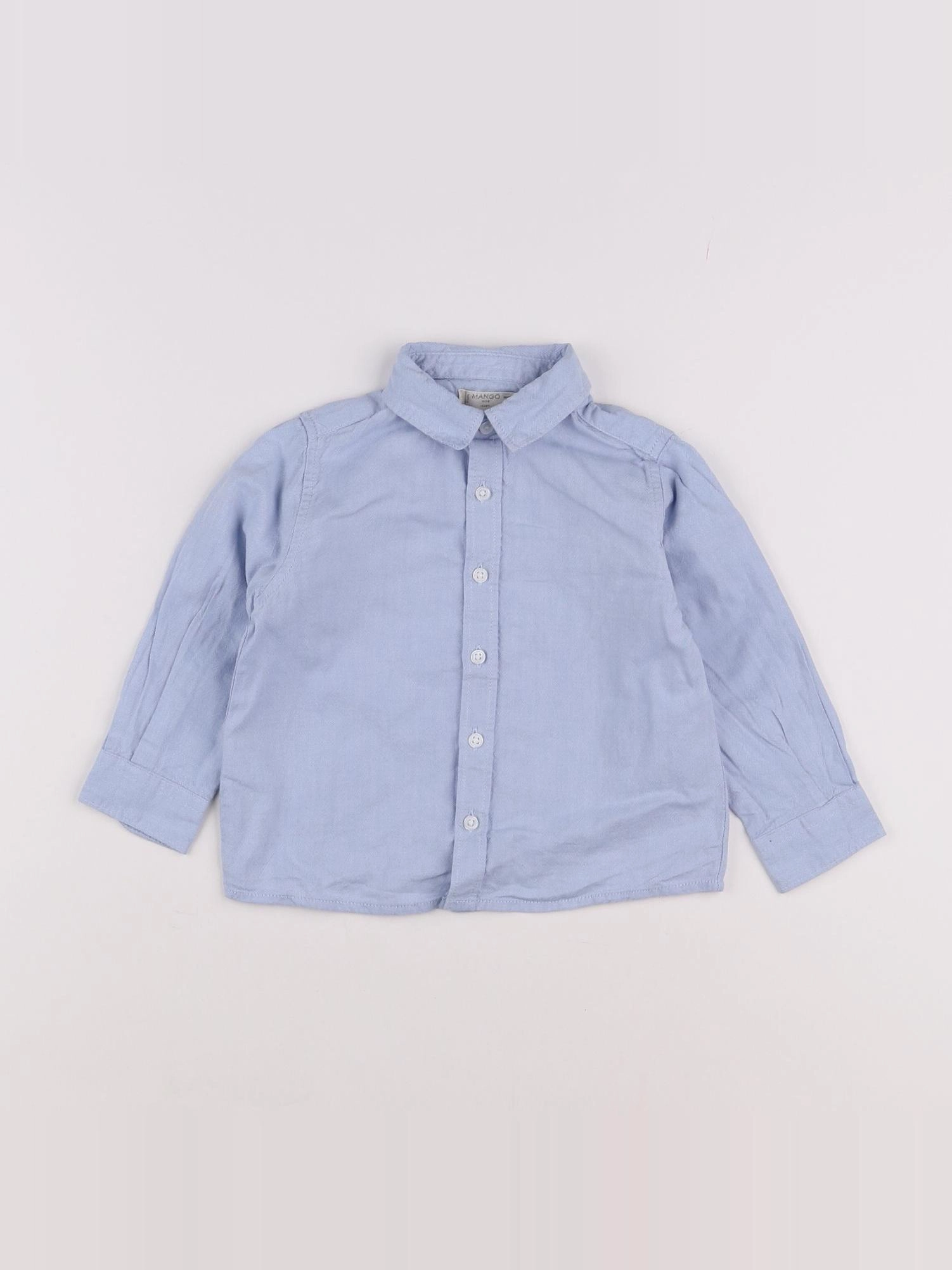 Mango - chemise bleu - 9/12 mois