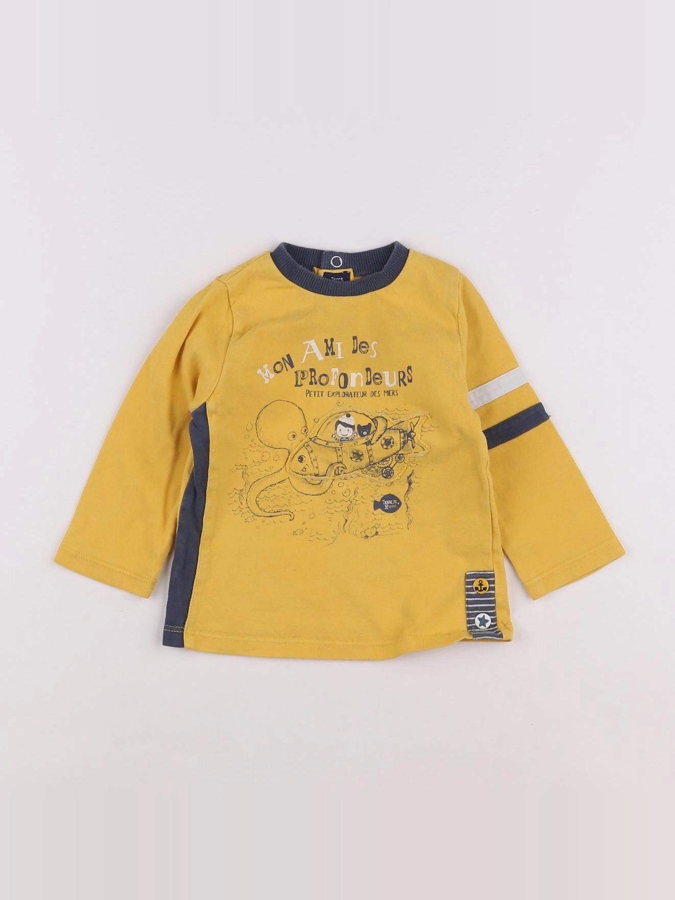 Terre de marins - tee-shirt jaune - 12 mois
